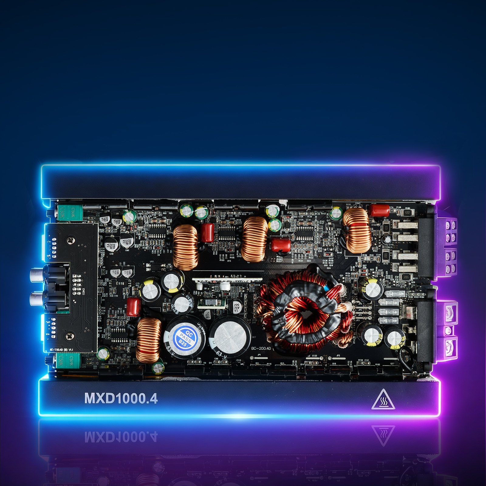 Car Audio Amplifier, 4-Channel Bridgeable Car Amplifier, Multichannel Class D Stereo Amp, Max. 4 x 500W at 4 Ohms / 4 x 1000W at 2 Ohms, High Output, for SUVs, Pickups, and Off-Road Vehicles - Image 8