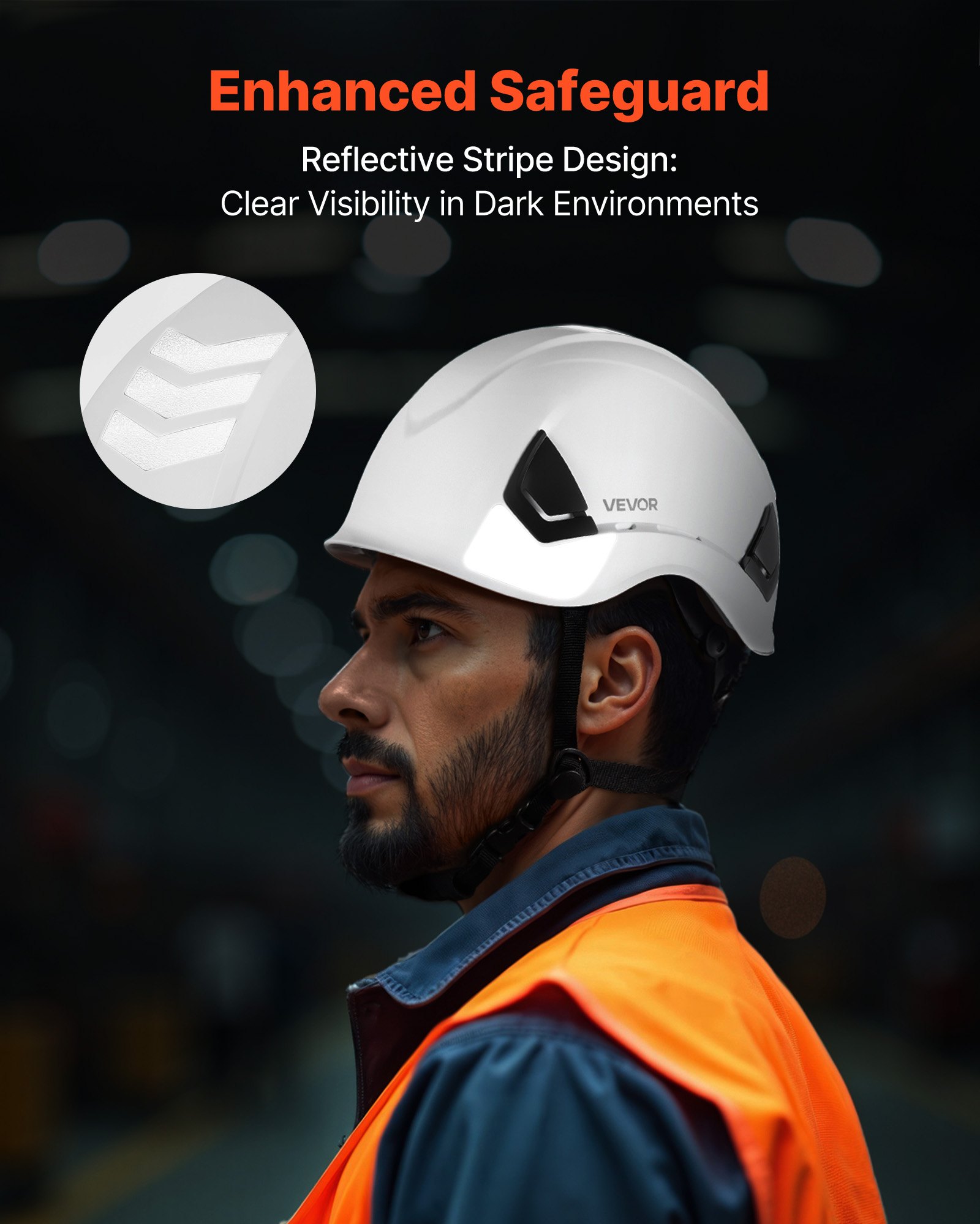Safety Helmet, ANSI/ISEA Z89.1 Approved ABS Safety Hard Hat with 6-Point Ratchet Suspension, Adjustable Vented Hardhat for Men Women Adults, for Outdoor Indoor Industrial Construction Workwear - Image 5