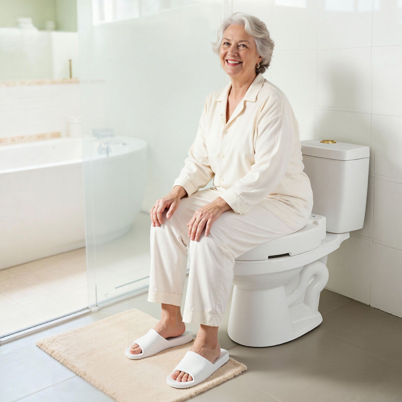 Raised Toilet Seat, 136.1 kg Load Capacity, 88.9 mm Lift Height, Commode Elevated Toilet Seat Riser with Enlarged Opening for Seniors, Elderly, Handicap, Disabled, Adults, Fits Elongated Bowl - Image 8