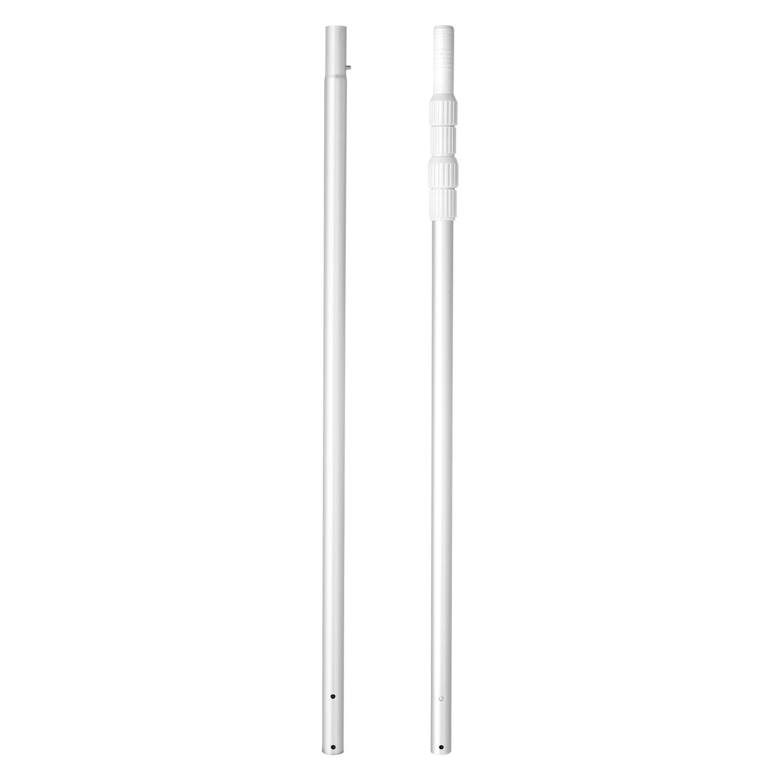 Pool Pole, 1 to 3.66 m Telescoping Swimming Pool Cleaning Poles, Professional Adjustable Telescopic Pole with Extension Pole, Heavy Duty Cleaner Stick for Skimmer Net, Rake, Brush, Vacuum Head - Image 1