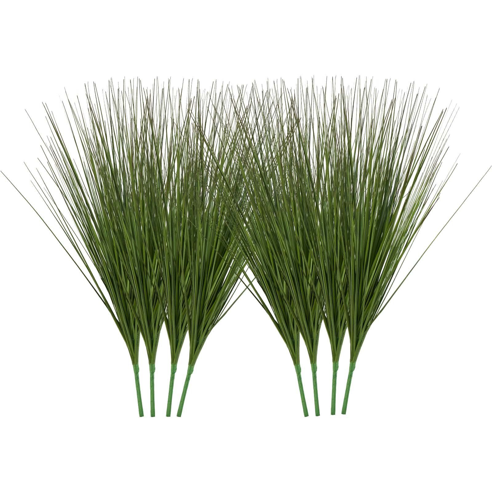 Artificial Grass Plant, 686mm Faux Onion Grass Fake Greenery Shrubs Plant, Premium PVC for Indoor Outdoor House Home Garden Office Room Décor, Housewarming, 8 Pack Green - Image 1