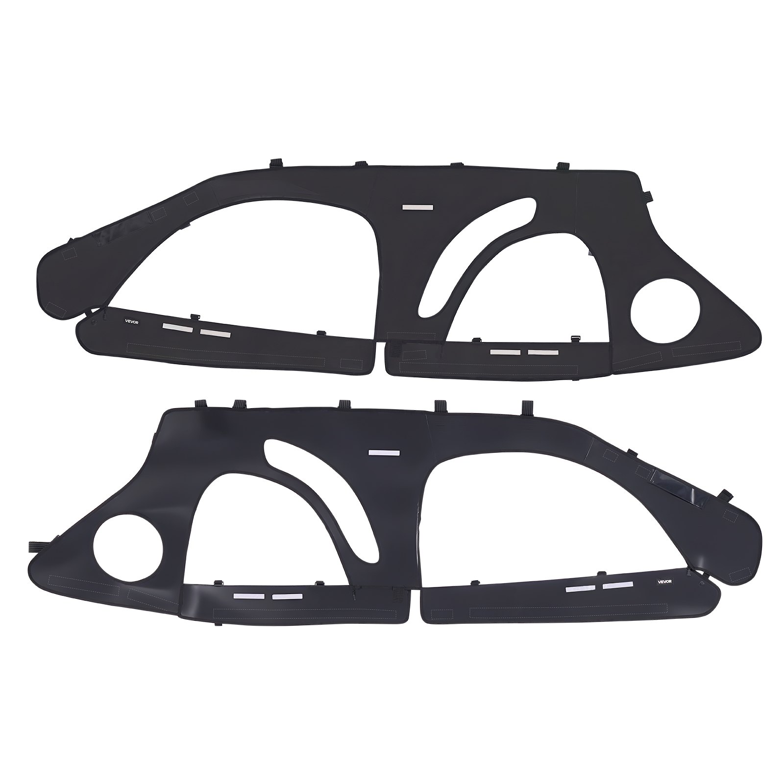 Cab Enclosure Upper Doors, Compatible with Polaris RZR PRO 2020-2024/Polaris RZR Turbo2022-2024, Soft Upper Doors, Upgraded Zipper UTV Soft Side Window Kit, Fit with Side Mirrors and Windshields - Image 1