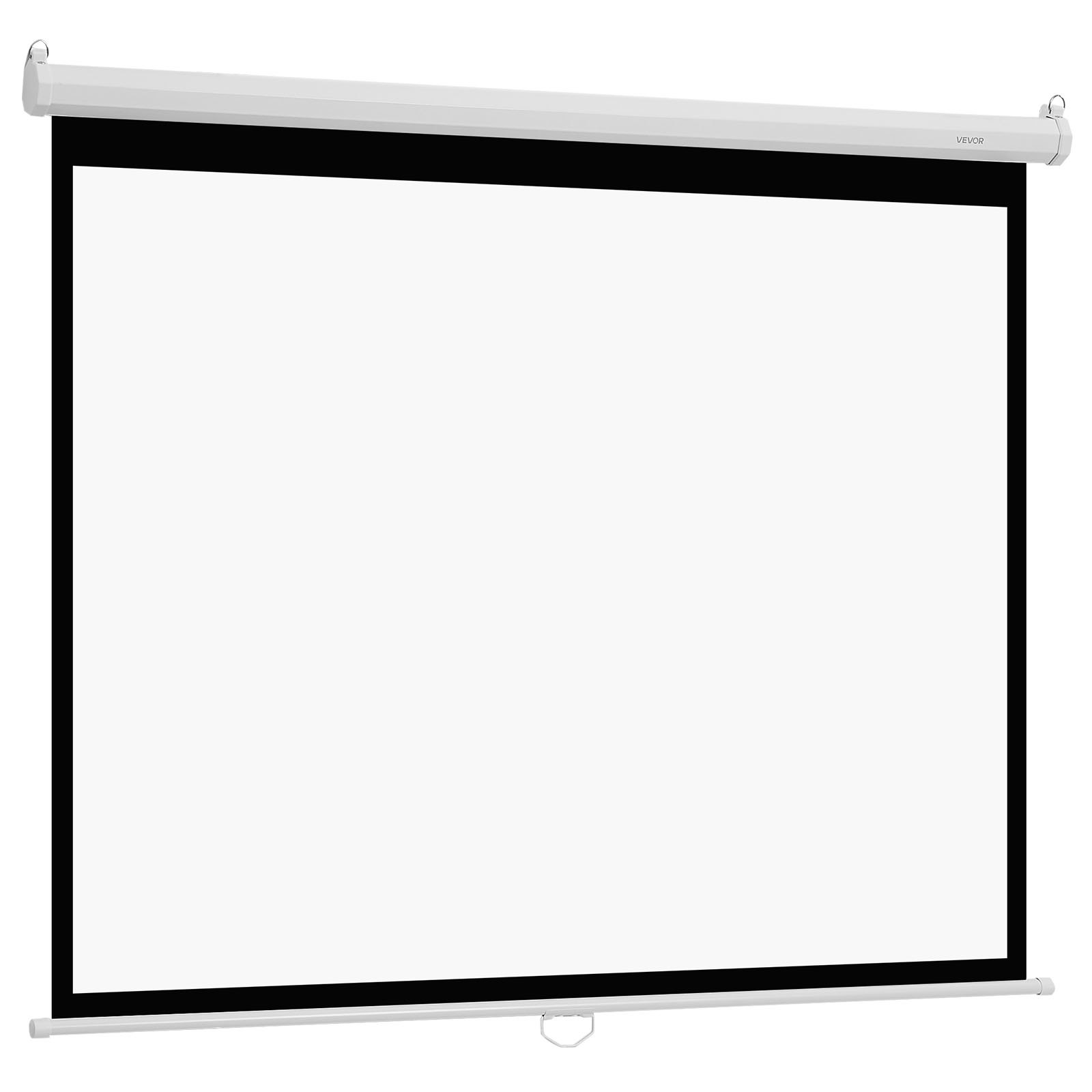 Manual Projector Screen, 1829 mm 4:3 4K 1080 HD Retractable Pull Down Projector Screen, Wall Mounted Movie Projection with Pull Rope, Portable Display Projectoin for Family Home Office Theater - Image 1