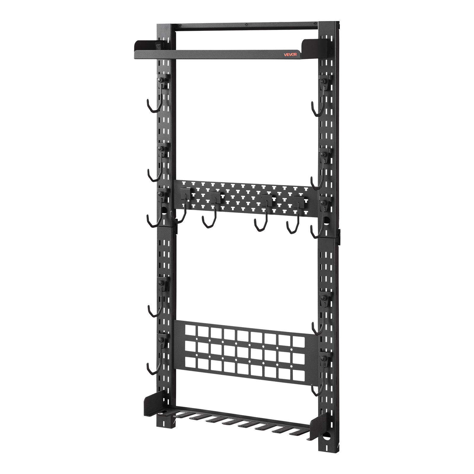 Gun Rack Wall Mount, Heavy Duty Steel, Indoor Rifle Shotgun Rack with Magazine Holder, MOLLE Panel, Gun Accessories Display Storage Holder, Hold Up to 5 Rifles or Shotguns, for Tactical Gear - Image 1