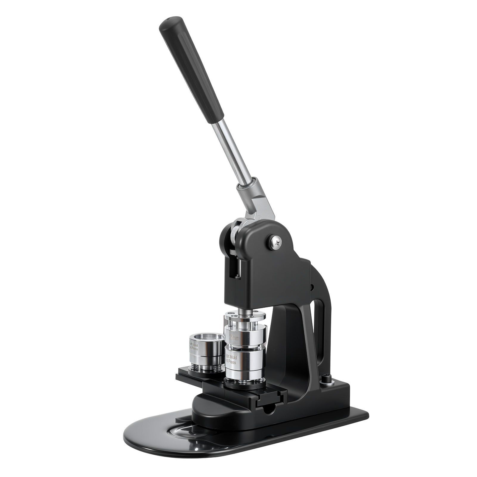 Button Maker Machine, 25 mm, Pin Maker Machine with 500pcs Button Parts, Circle Cutter, Hex Wrenches and Magic Book, Ergonomic Handle, for DIY Badges, Personalized Pins and Key Chains, Black - Image 1