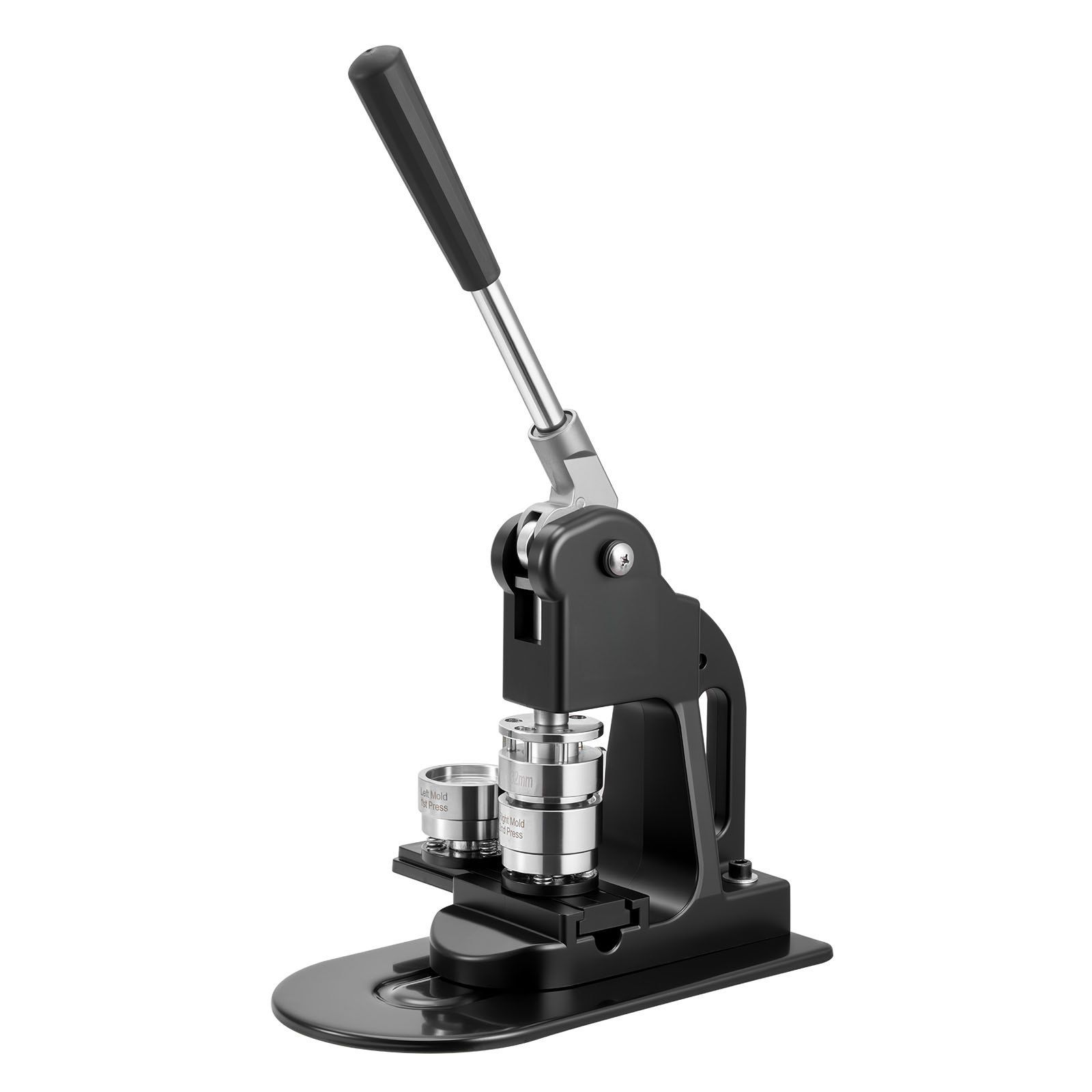 Button Maker Machine, 32 mm, Pin Maker Machine with 500pcs Button Parts, Circle Cutter, Hex Wrenches and Magic Book, Ergonomic Handle, for DIY Badges, Personalized Pins and Key Chains, Black - Image 1