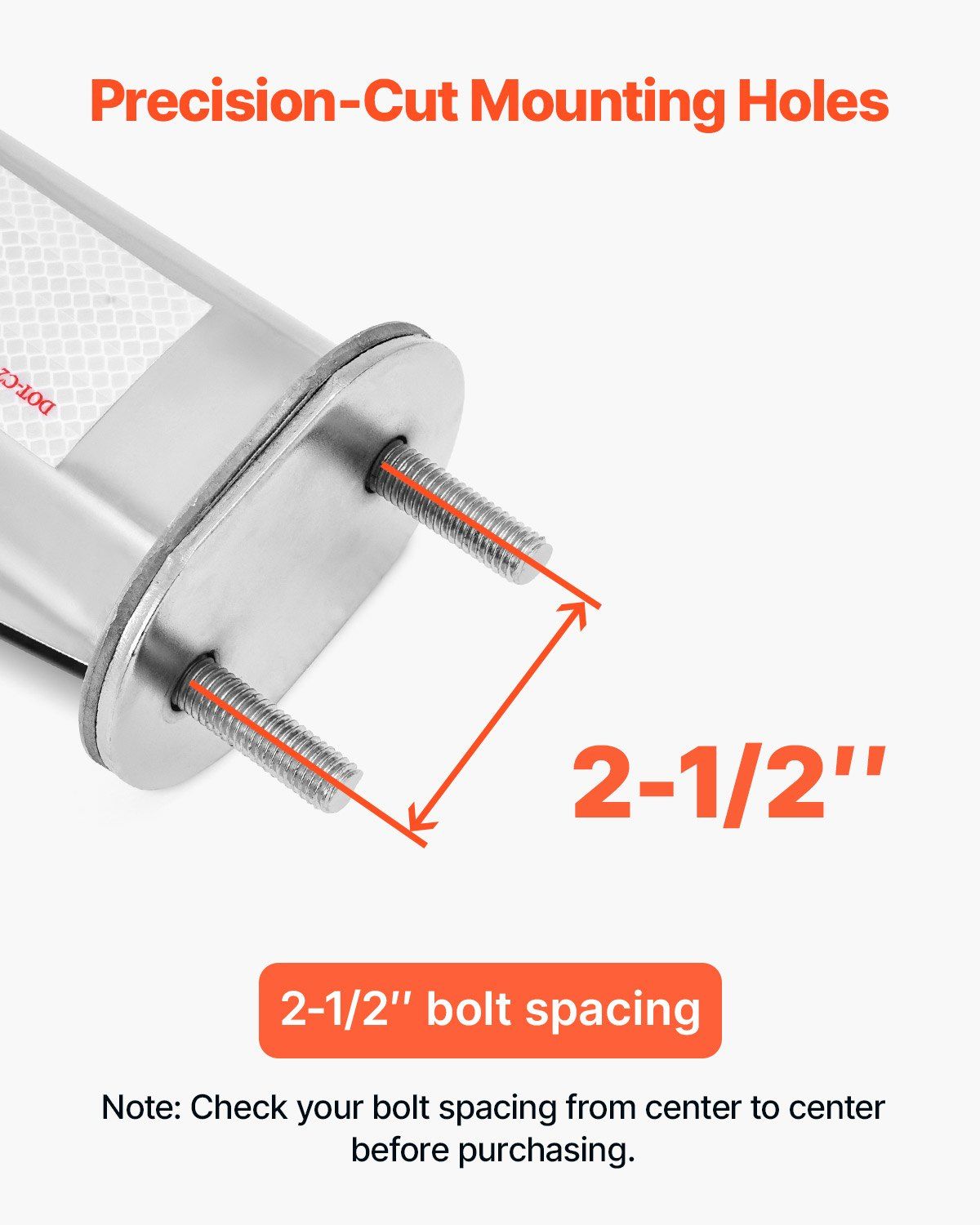 Stainless Steel Angled Spring Loaded Mud Flap Hangers, 2-1/2