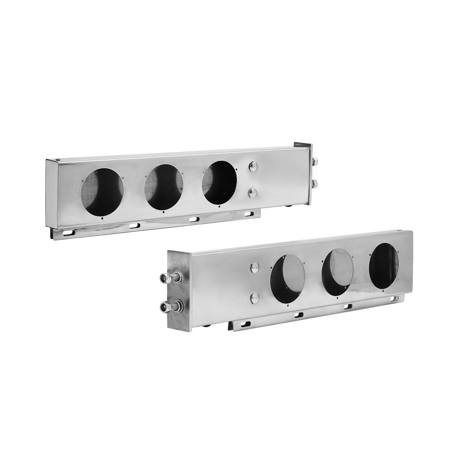 Stainless Steel Mud Flap Hangers with Light Cutouts, 2-1/2