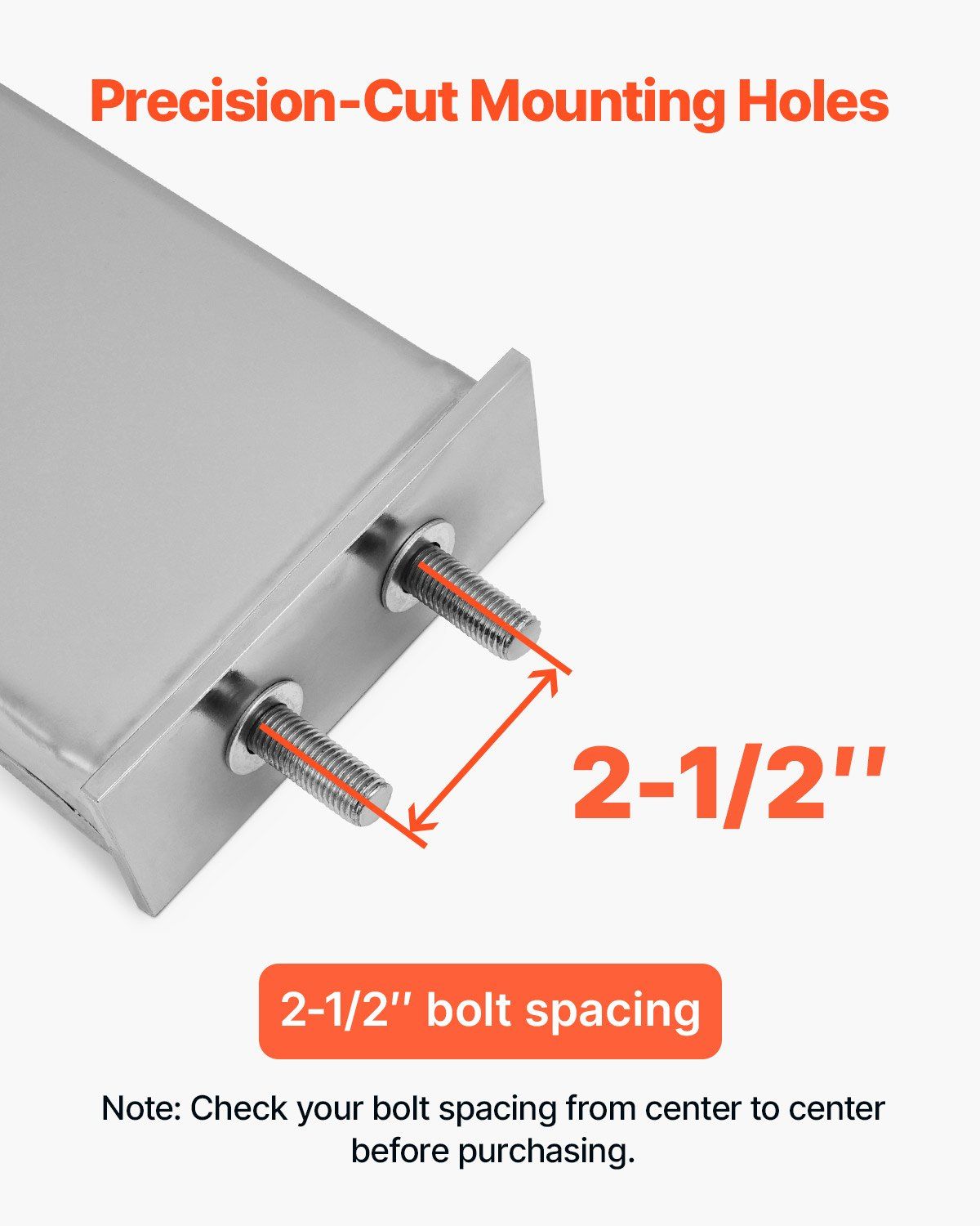 Stainless Steel Mud Flap Hangers with Light Cutouts, 2-1/2