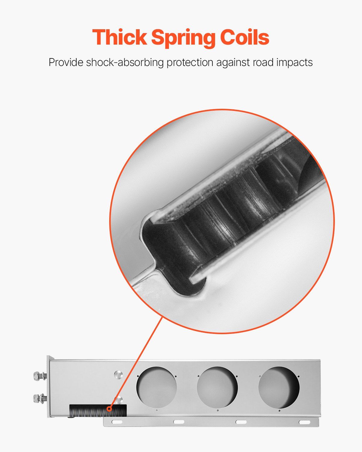 Stainless Steel Mud Flap Hangers with Light Cutouts, 2-1/2