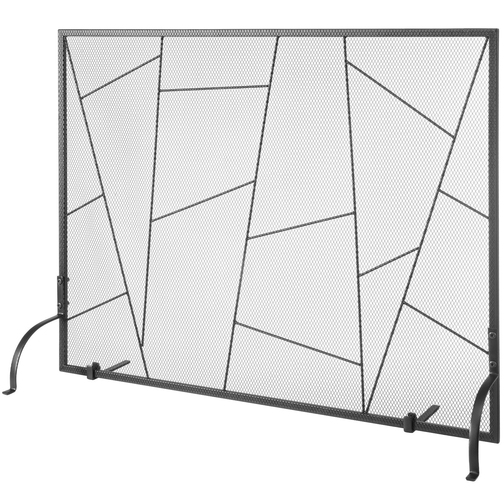 Fireplace Screen Single Panel, Sturdy Iron Mesh Fireplace Screen, 906(L) x720(H)MM Spark Guard Cover, Simple Installation, Free Standing Fire Fence Grate for Living Room Home Decor Modern - Image 1