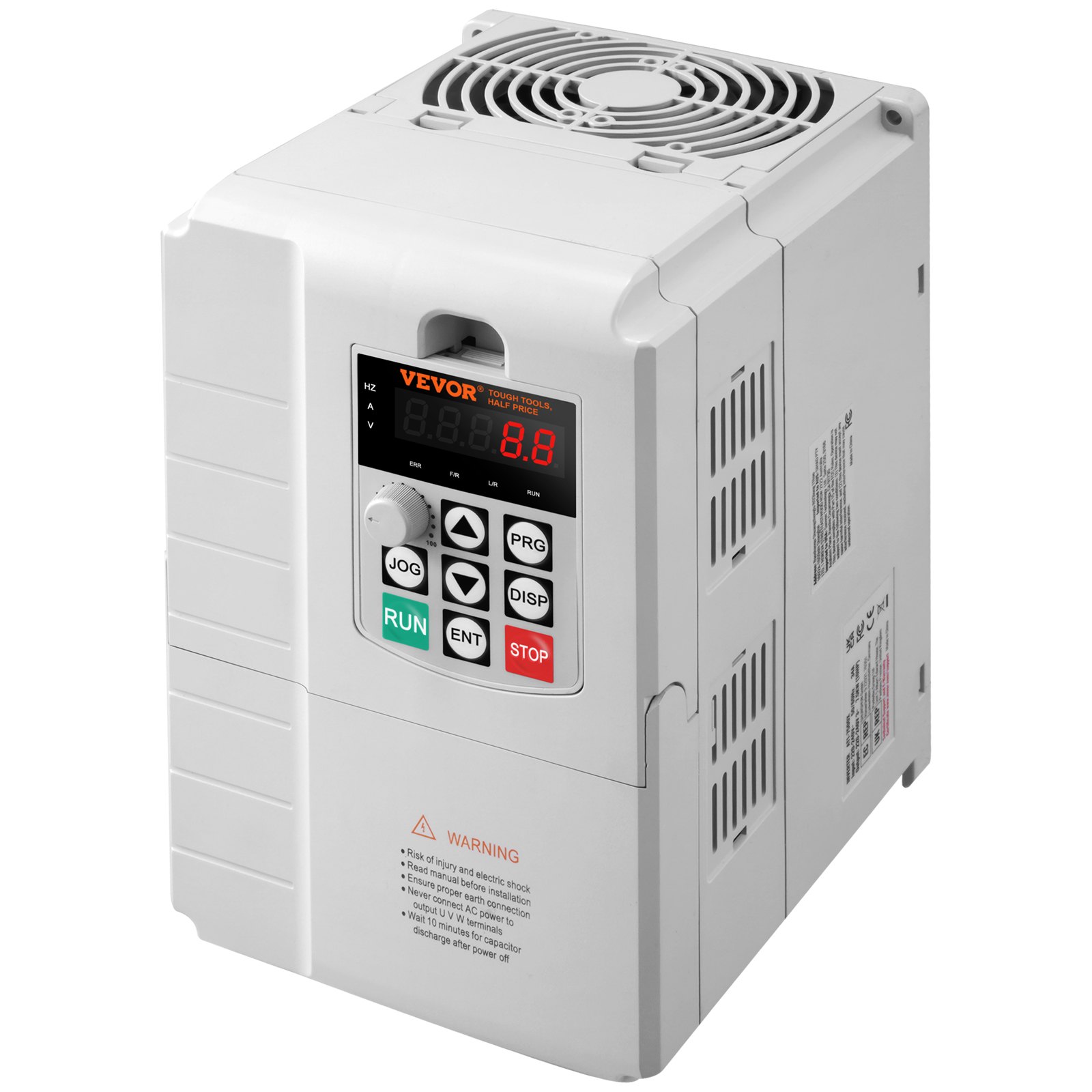 VFD 10HP, 7.5KW, 34A, 1 Phase 220V-240V Input to 3 Phase 220V-240V Output Variable Frequency Drive, 0-400Hz VFD for AC Motor Speed Control - Image 1