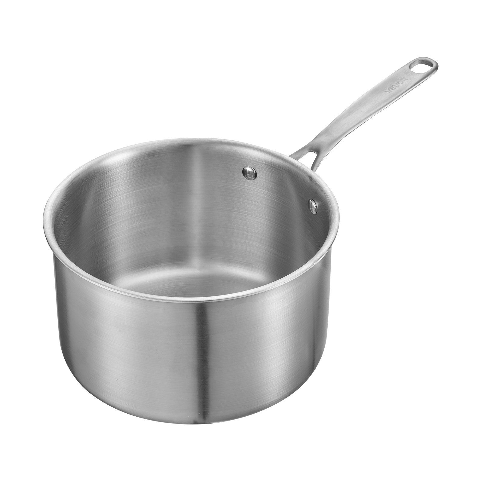 4 QT Saucepan, Stainless Steel Saucepan with Glass Lid, Multipurpose Nonstick Stainless Steel Small Cooking Sauce Pot with Ergonomic Handle, Friendly for Oven, Dishwasher, Induction Cooker - Image 1