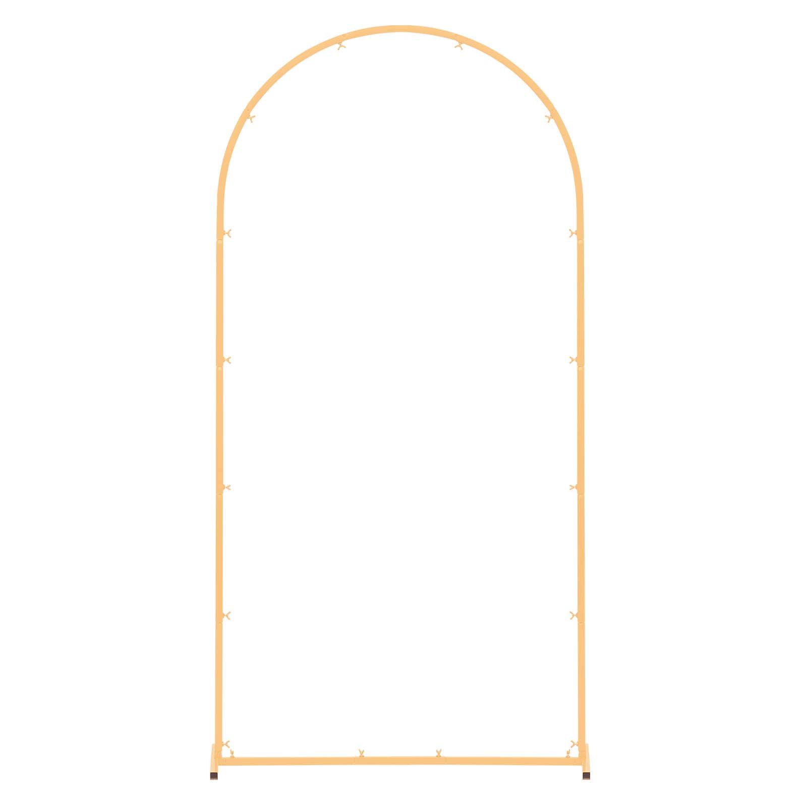 Arch Backdrop Stand, 2 x 1 m, Stable Structure, Easy Assembly, 1 Set Gold Metal Arch Backdrop Stand for Wedding, Birthday Party, Graduation, Holiday Celebration, and Ceremony Decoration - Image 1