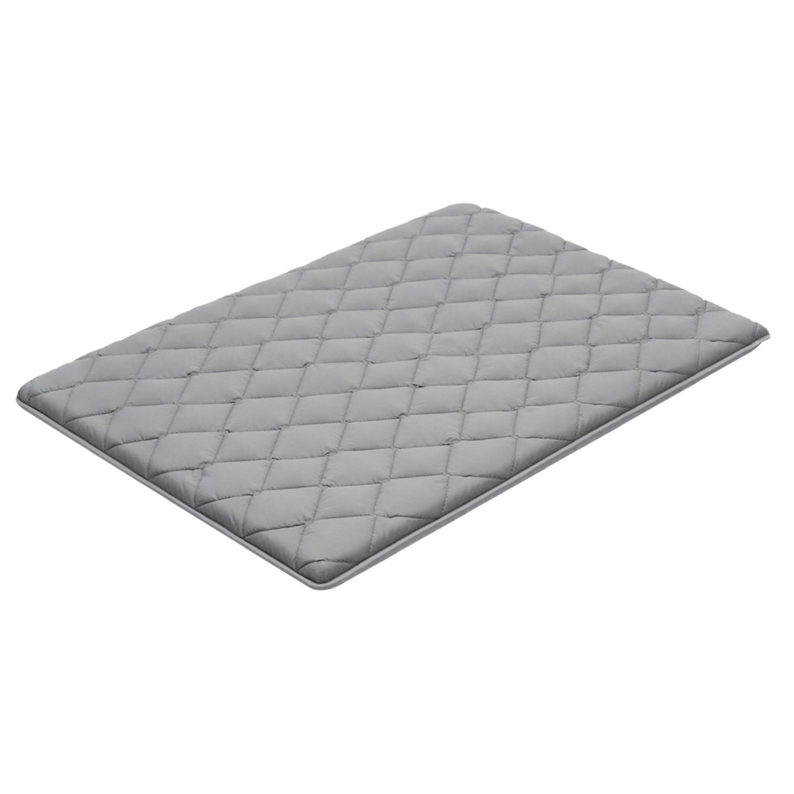 Japanese Tatami Mat, Full Size Foldable Japanese Tatami Mattress, Futon Mattress with Storage Bag & Fastener, 9-Layer Floor Mat for Sleeping, Dorm, Meditation, Yoga, 2032 x 1372 x 89 mm, Gray - Image 1