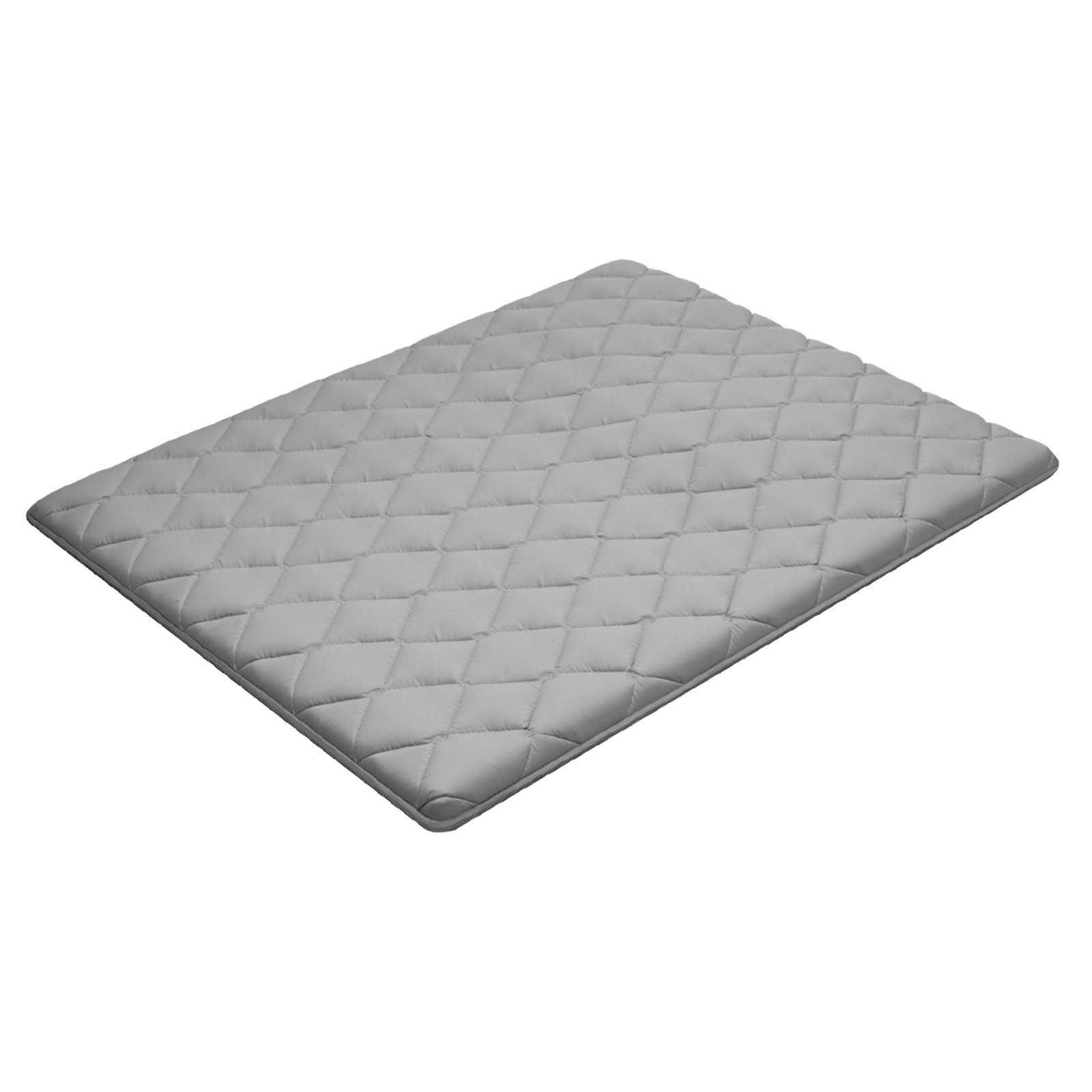 Japanese Tatami Mat, Queen Size Foldable Japanese Tatami Mattress, Futon Mattress with Storage Bag & Fastener, 9-Layer Floor Mat for Sleeping, Dorm, Meditation, Yoga, 2032 x 1524 x 63.5 mm, Gray - Image 1
