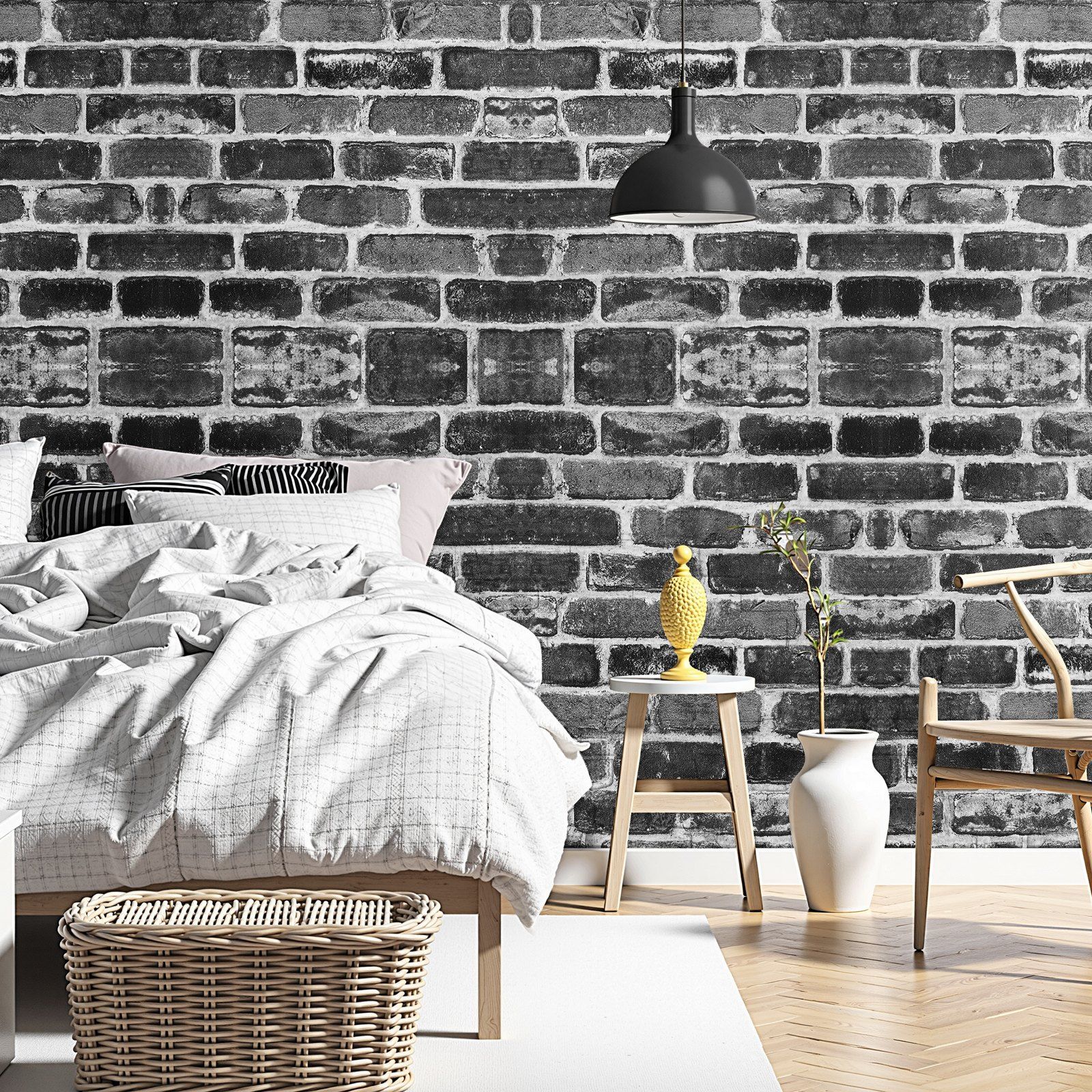 Peel and Stick Wallpaper, 45cm x 10m Contact Paper Gray Brick Waterpoof Self Adhesive, Easy to Clean & Peel Wall Decorative Vinyl Roll for Bedroom Kitchen Office Bathroom Desk - Image 8