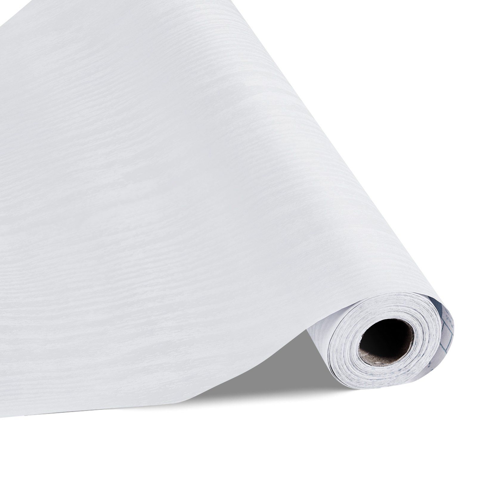 Peel and Stick Wallpaper, 45cm x 10m Contact Paper White Wood Grain Waterpoof Self Adhesive, Easy to Clean & Peel Wall Decorative Vinyl Roll for Bedroom Kitchen Office Bathroom Desk - Image 1
