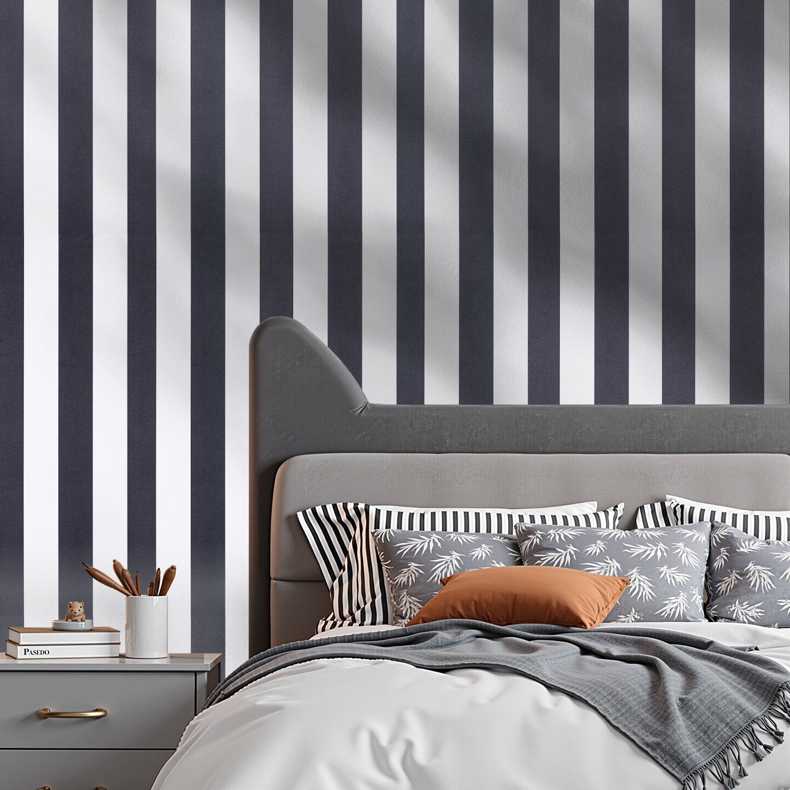 Peel and Stick Wallpaper, 45cm x 15m Contact Paper Black White Modern Geometric Waterpoof Self Adhesive, Easy to Clean Wall Decorative Vinyl Roll for Bedroom Kitchen Office Bathroom - Image 8