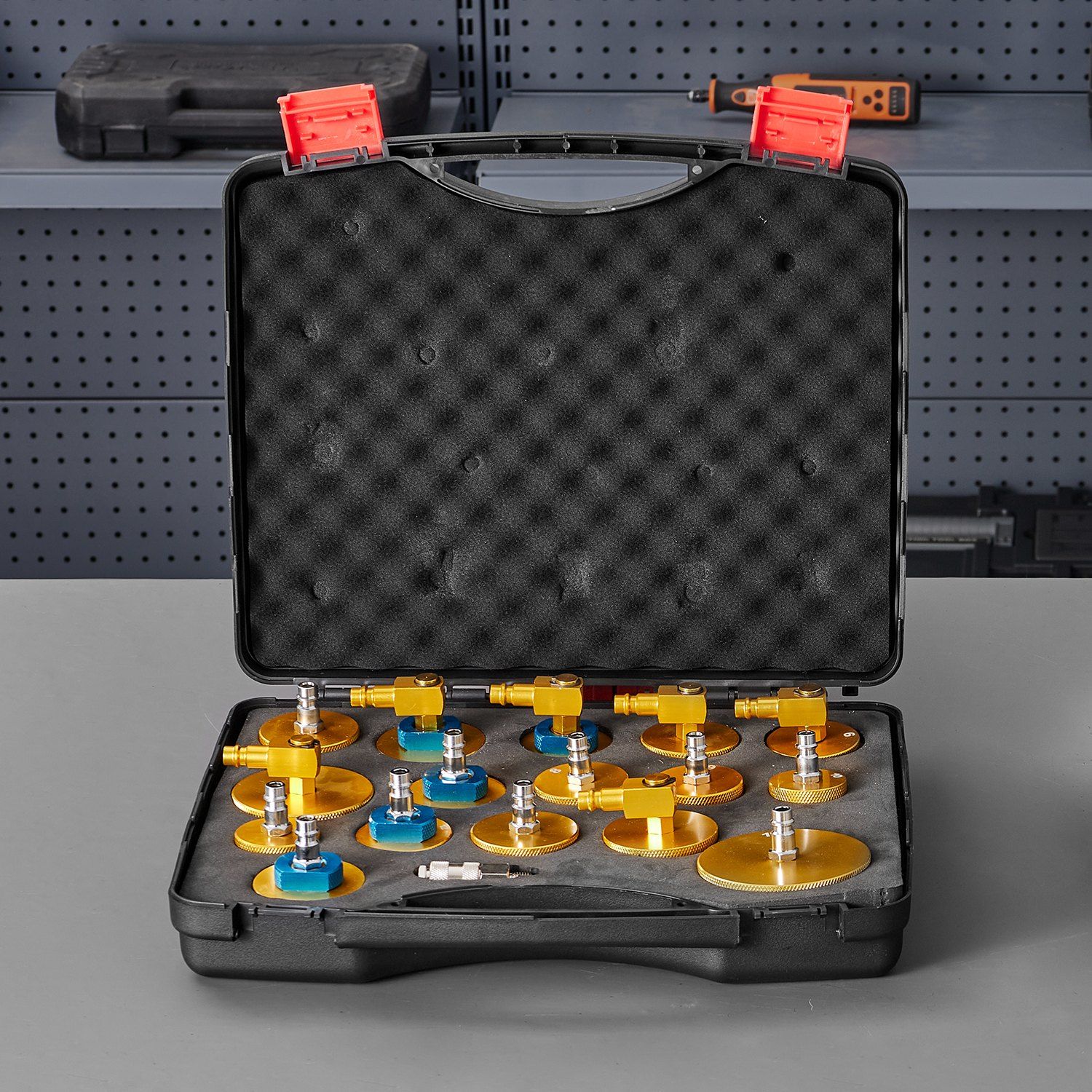 Brake Master Bleeder Kit, 17 Pcs, Professional Brake Bleeder Adapter Set with Complete Kit & Handle, Durable Brake Bleeder Adapter for Brake Fluid Filling Fit for Most New & Old Vehicles - Image 8