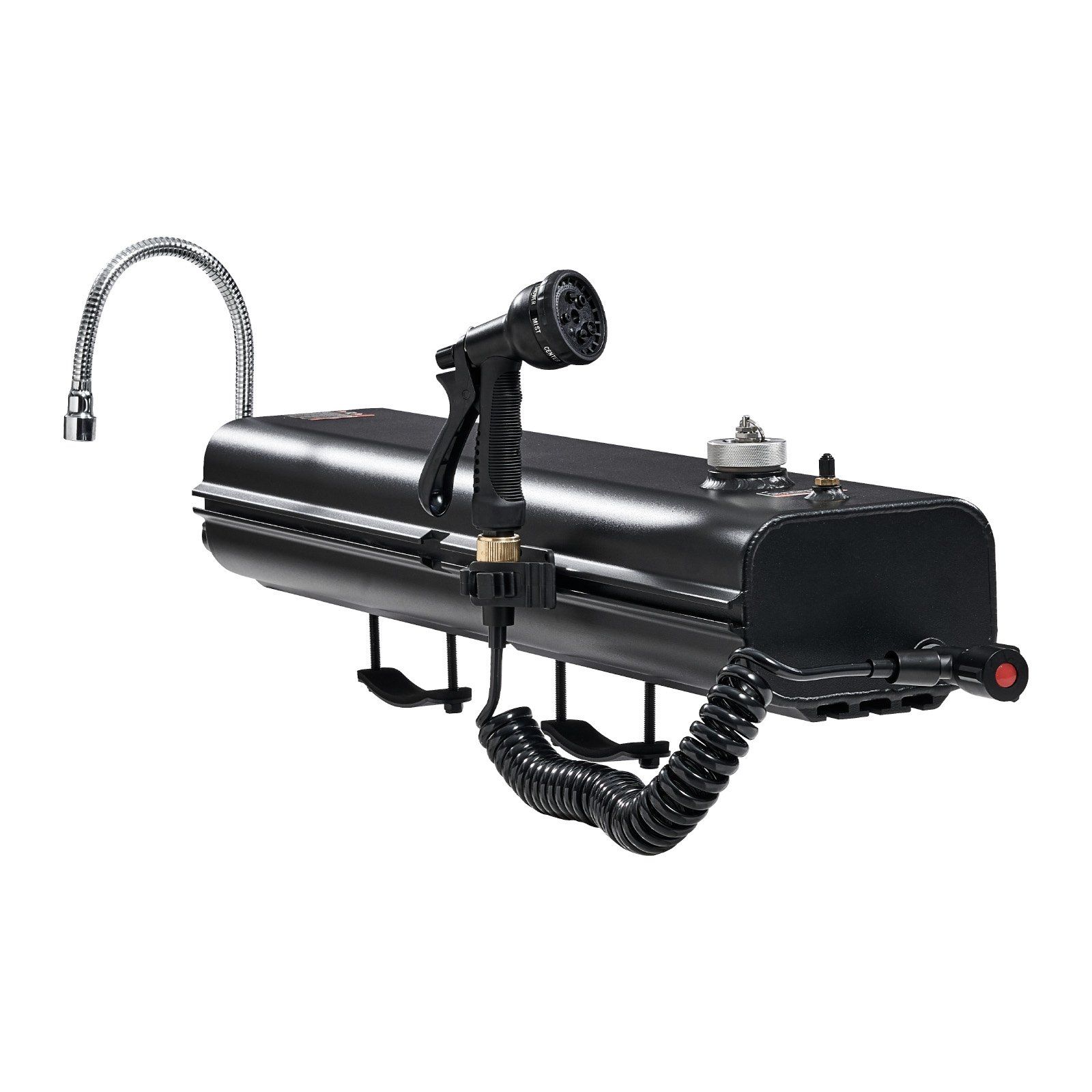 Roof Rack Water Tank, 4 Gal, Multi-Dispensing Outdoor Tank with 2 Splash-Guard Panels & T-slot, High-Capacity Aluminum Tank with Pressurization Port, Fit for Trunks, Roll Bars, Crossbars - Image 1