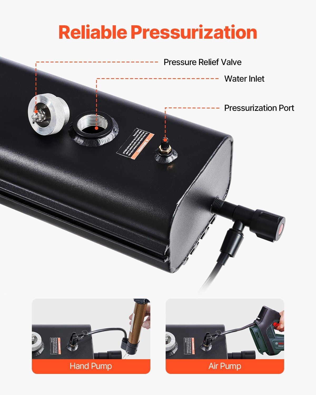 Roof Rack Water Tank, 4 Gal, Multi-Dispensing Outdoor Tank with 2 Splash-Guard Panels & T-slot, High-Capacity Aluminum Tank with Pressurization Port, Fit for Trunks, Roll Bars, Crossbars - Image 5
