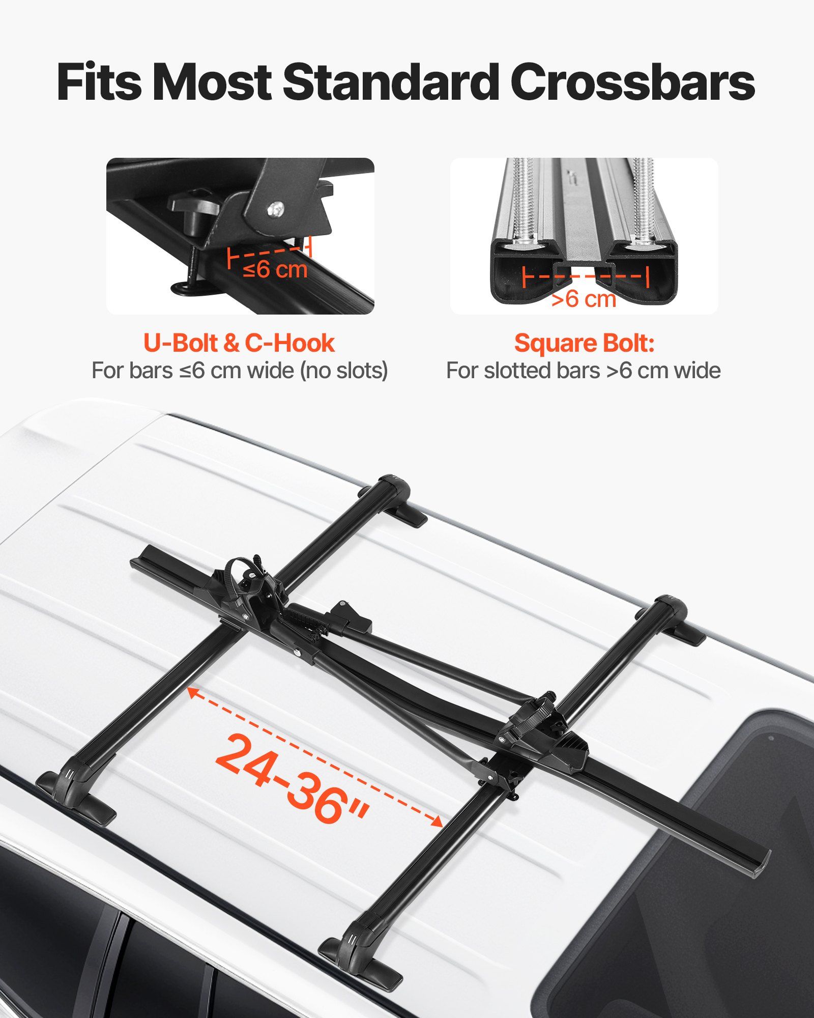 Roof Bike Rack, 15 kg Capacity, Upright Roof Mount Bicycle Rack with Secure Locking System for Most Standard Crossbars, Aluminum Upright Rooftop Bike Rack, 1 Bike Carrier for Car SUV, Black - Image 2