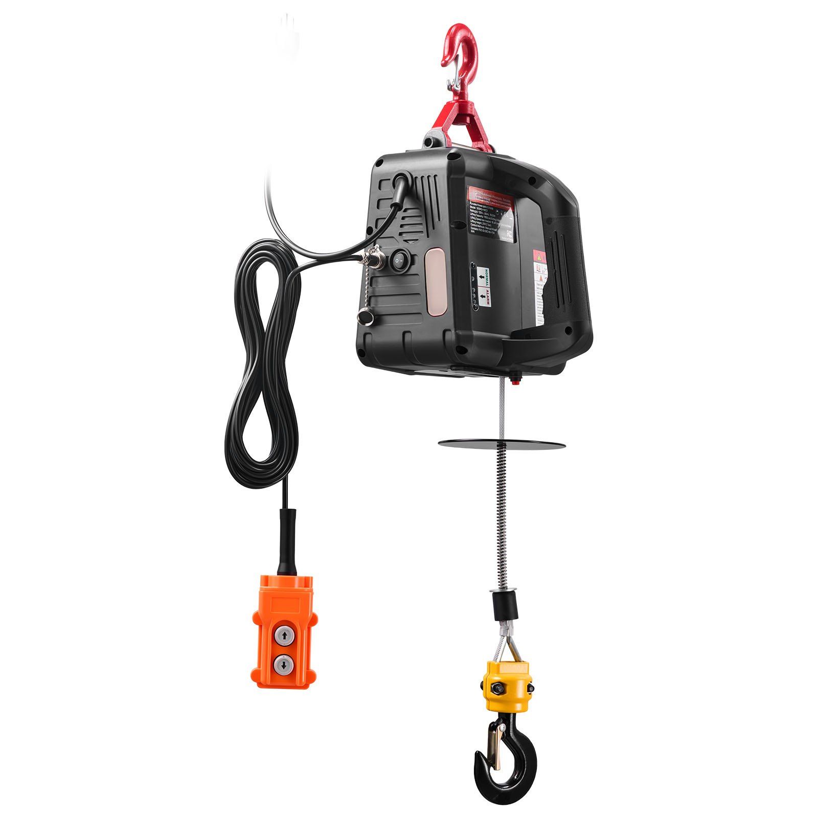 2-in-1 Electric Hoist Winch, 500 kg Capacity, 1500W Portable Power Winch Crane, 7.6 m Lifting Height, 5 m/min with Manual and Wired Remote Control for Factory, Warehouss, Garage - Image 1