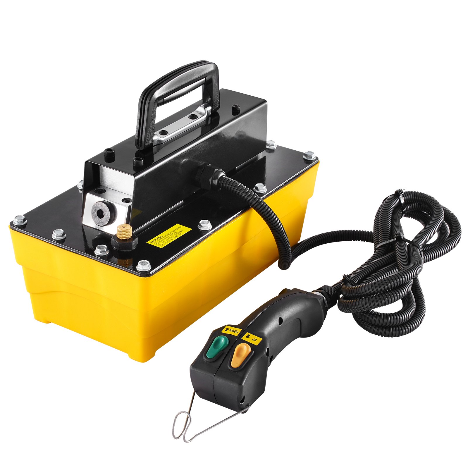 10,000PSI Air Hydraulic Pump, 2.3 L Reservoir, NPT 3/8 In Oil Outlet, NPT 1/4 In Inlet, Air Actuated Foot Pump with Remote Control Actuator, for Automobile Frame Machine & Hydraulic Press - Image 1