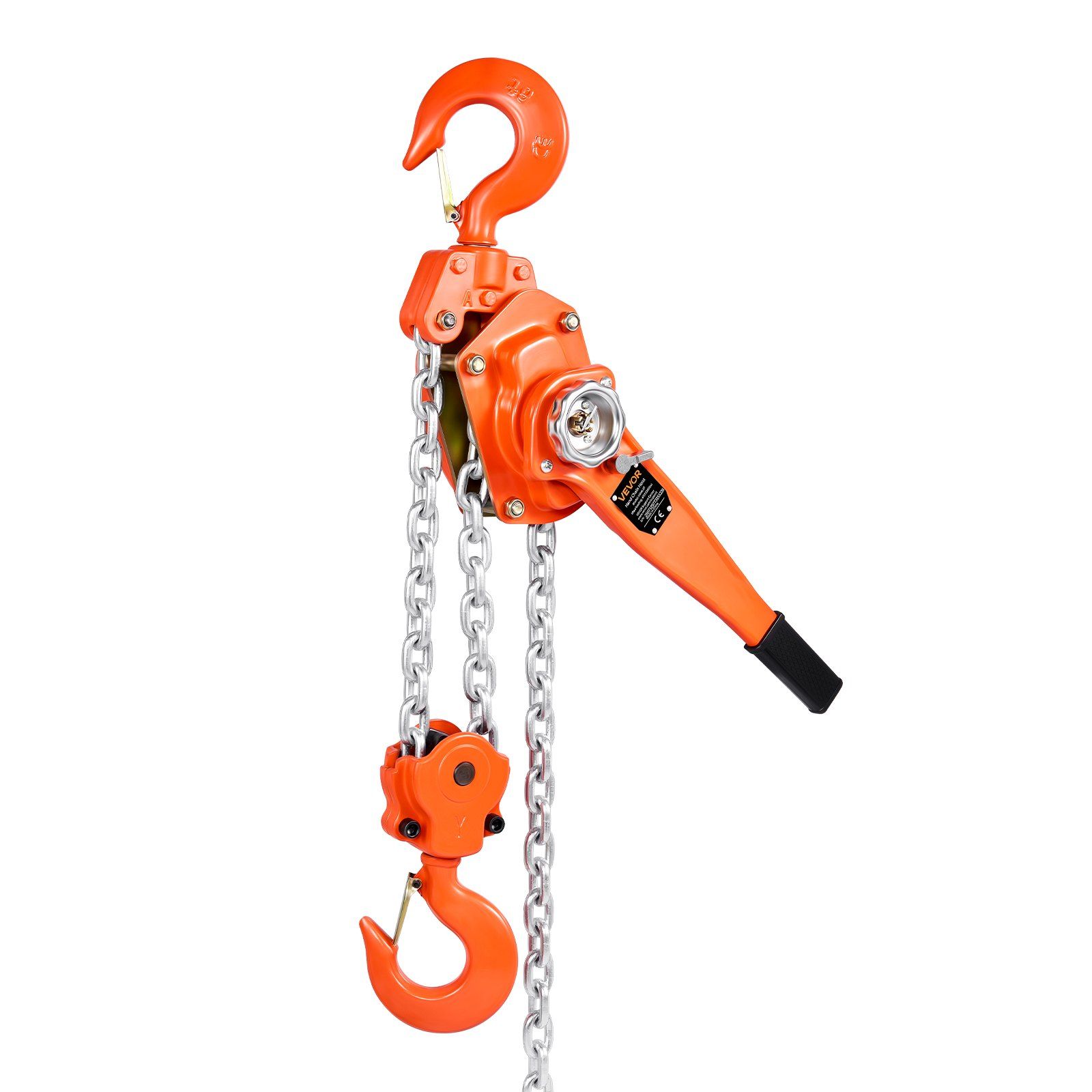 Manual Lever Chain Hoist, 6T 6000KG Capacity Heavy Duty Come Along, 6M Lift G80 Alloy Steel Chain With Dual Pawl Mechanical Brake, 360° Rotating Hooks, for Warehouse Construction Garage - Image 1