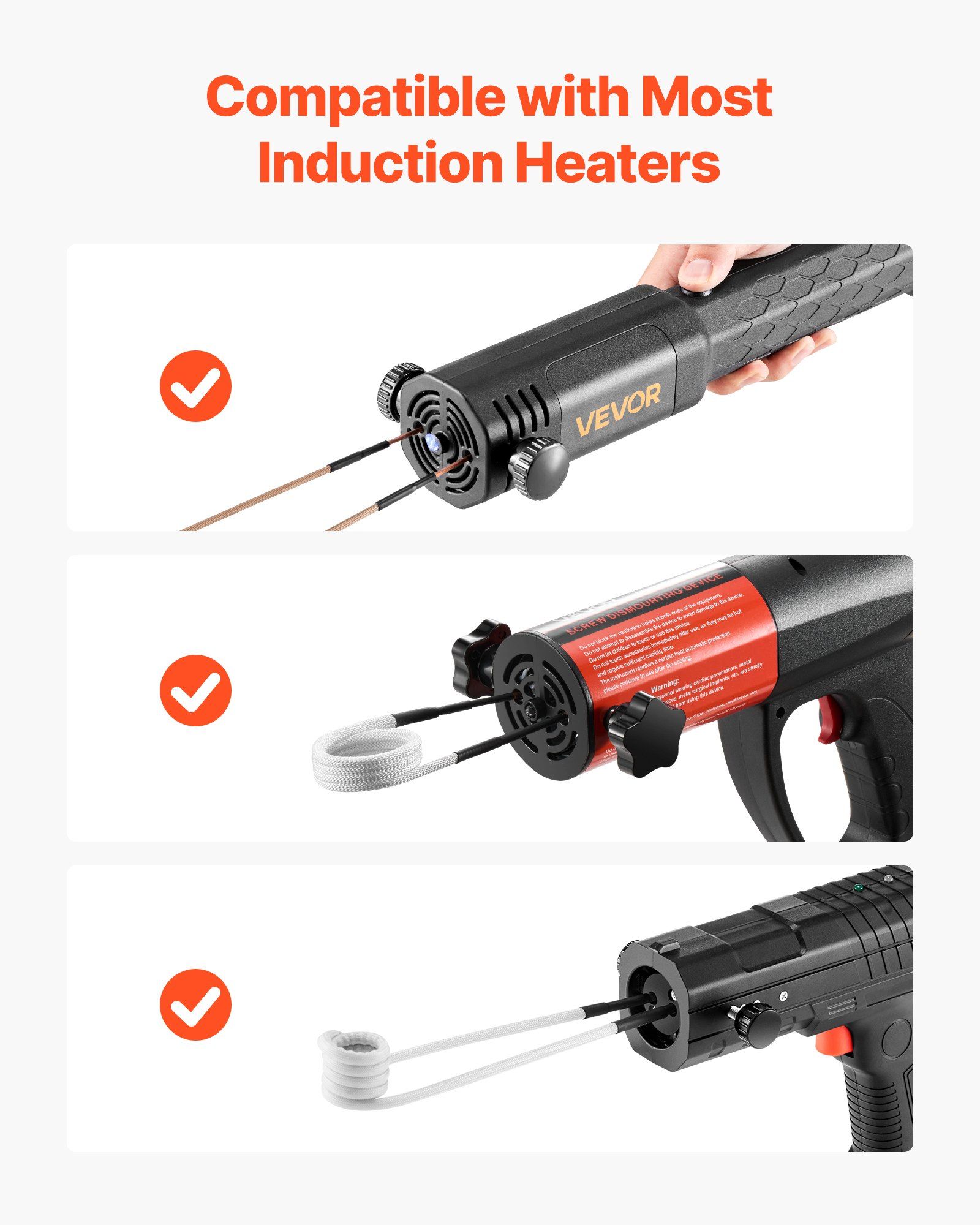 10Pcs Magnetic Induction Heater Coil, Inductor Heat Accessories, Mini Heater Coil Kit with Flexibility and Long Lifespan, for Removing Rusty Bolts and Nuts, 8 Coils + 1 U-Shaped + 1 Free Forming - Image 3
