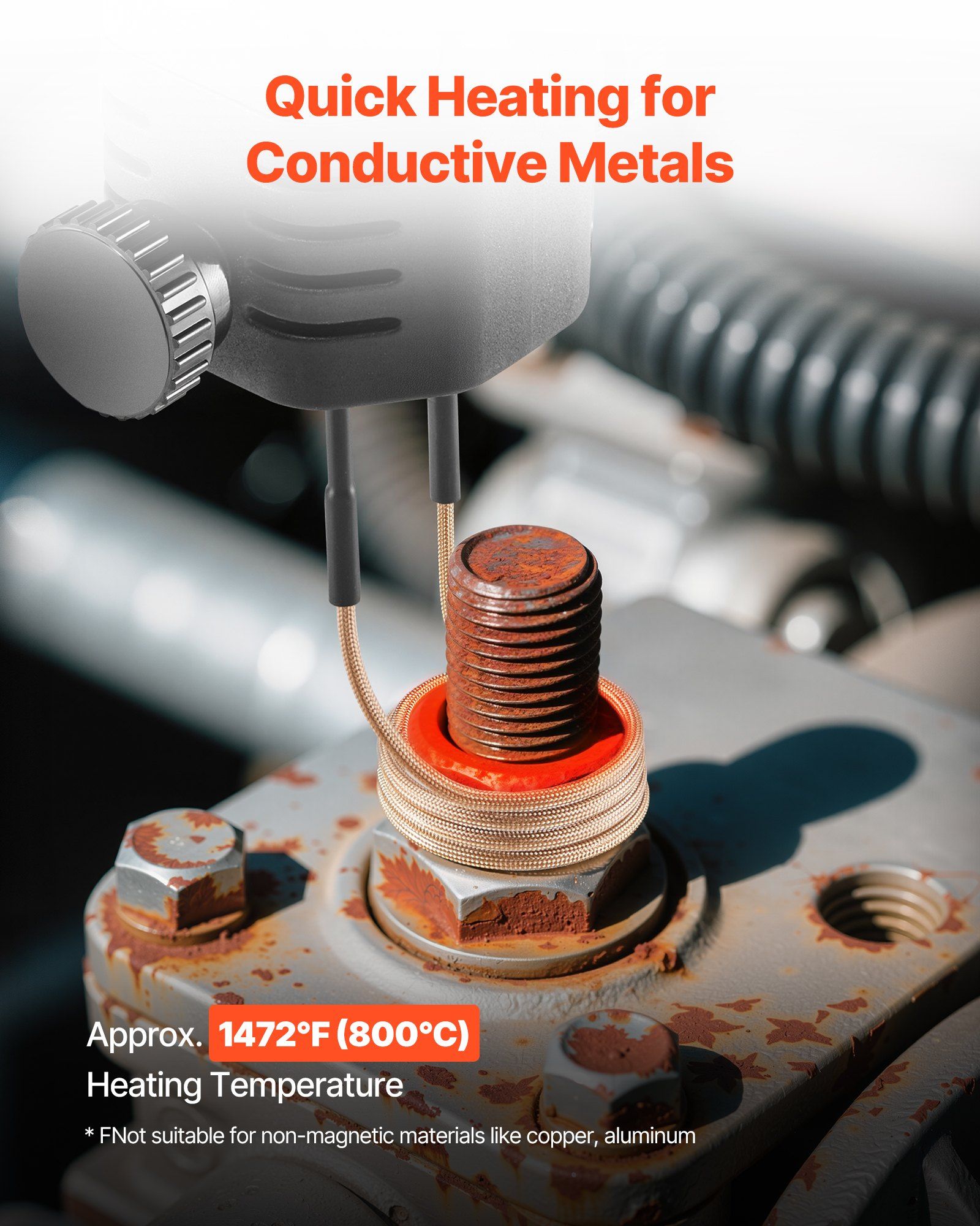 10Pcs Magnetic Induction Heater Coil, Inductor Heat Accessories, Mini Heater Coil Kit with Flexibility and Long Lifespan, for Removing Rusty Bolts and Nuts, 8 Coils + 1 U-Shaped + 1 Free Forming - Image 4