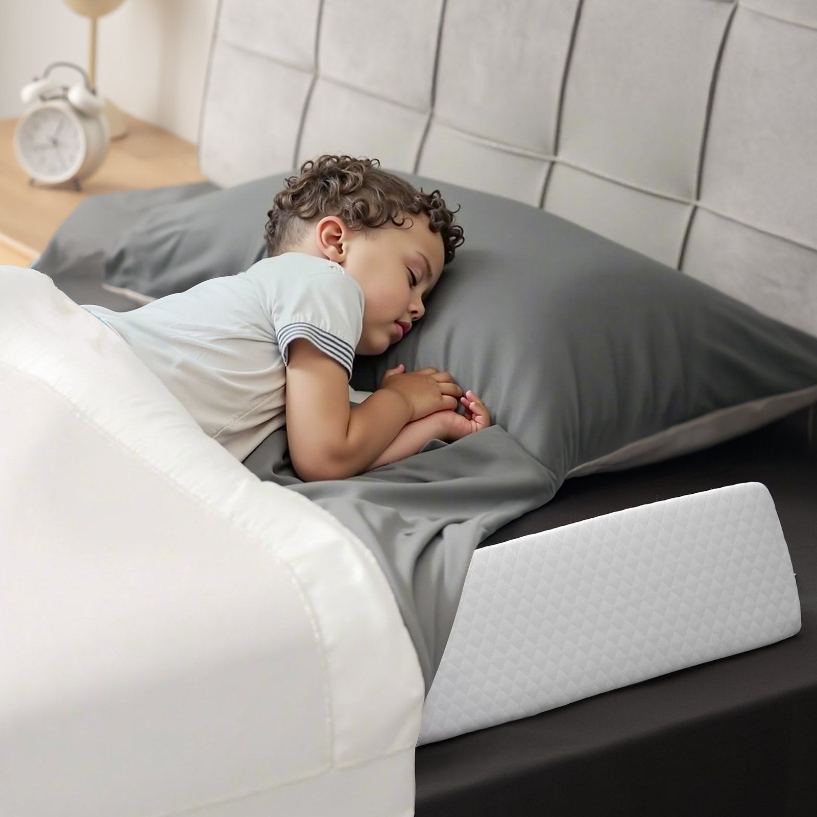 Toddlers Bed Bumper, 56-inch Non-Slip Bed Rail Bumper, High-Rebound Foam Bedrail Guard for Toddlers with Machine-Washable Cover for Twin, Full, Queen & King Beds, Lightweight and Travel-Friendly - Image 8
