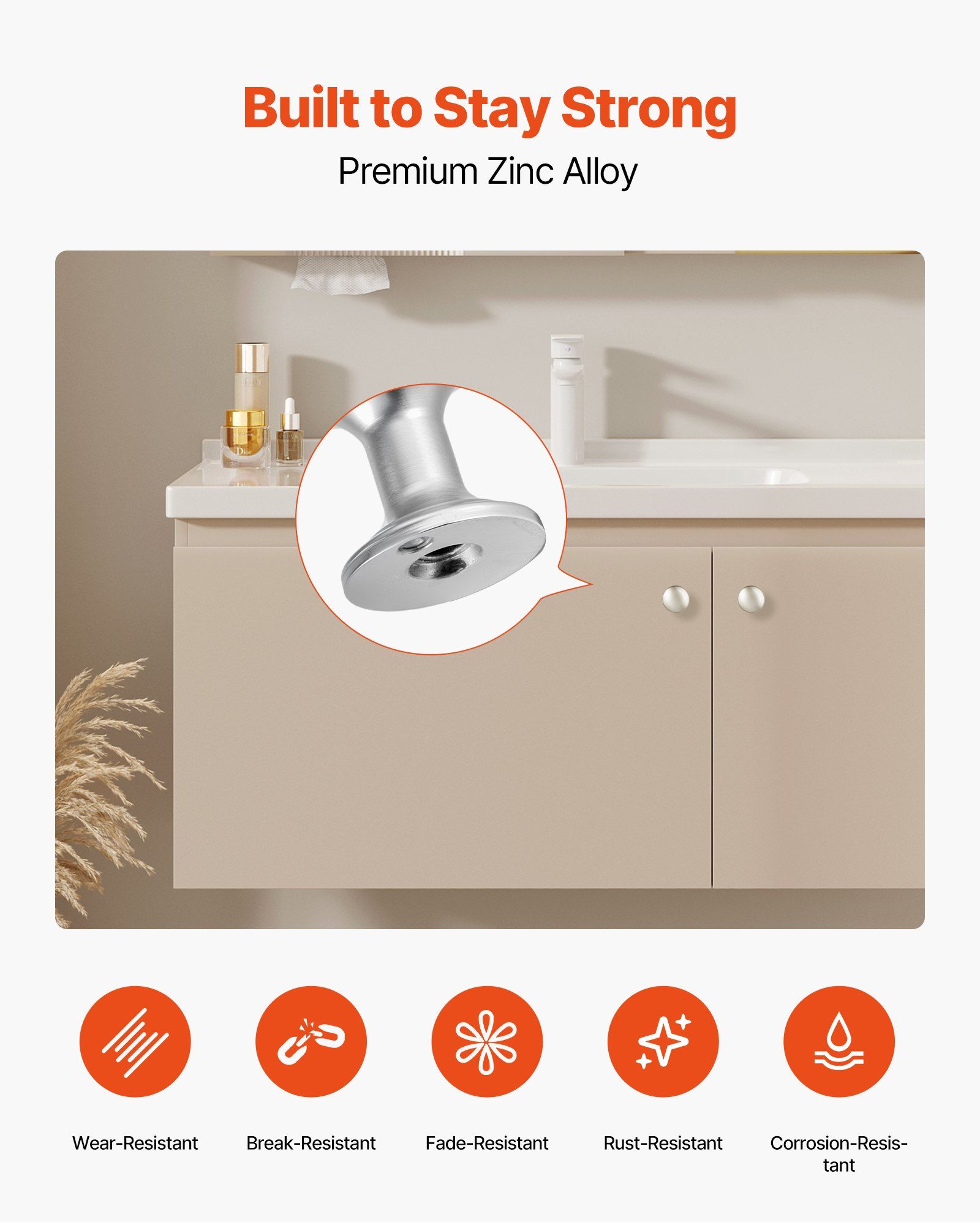 Cabinet Knobs, 25 Pack, 28 mm Zinc Alloy Drawer Pulls Door Handles, Mushroom Kitchen Solid Knobs Dresser Handles, Cupboard Hardware with Screws for Bathroom Closet Cabinets Drawers, Nickel Color - Image 3