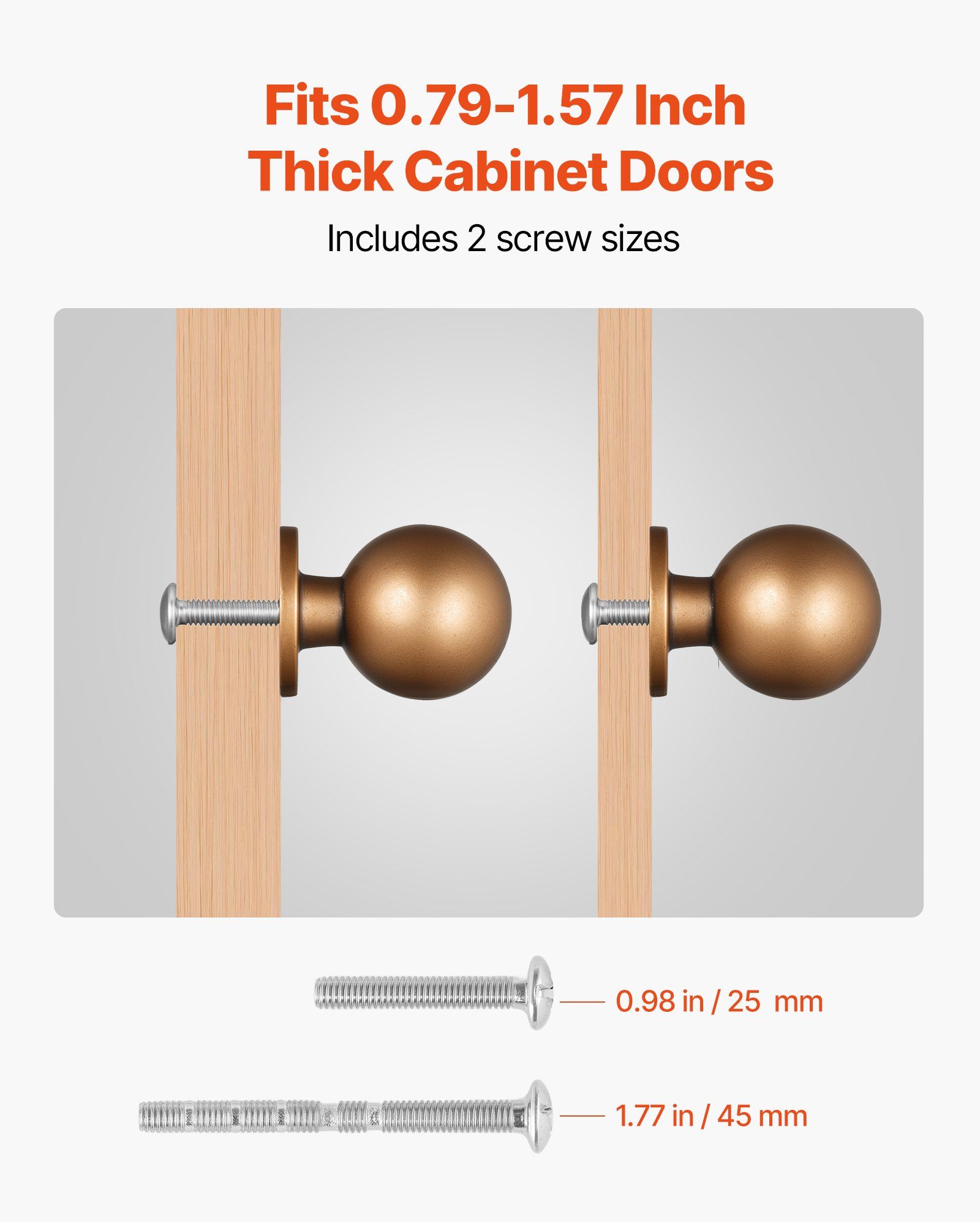 Cabinet Knobs, 12 Pack, 25 mm Zinc Alloy Drawer Pulls Door Handles, Round Kitchen Dresser Solid Knobs Cupboard Hardware with Screws for Bathroom Closet Cabinets Drawers, Antique Brass Color - Image 4