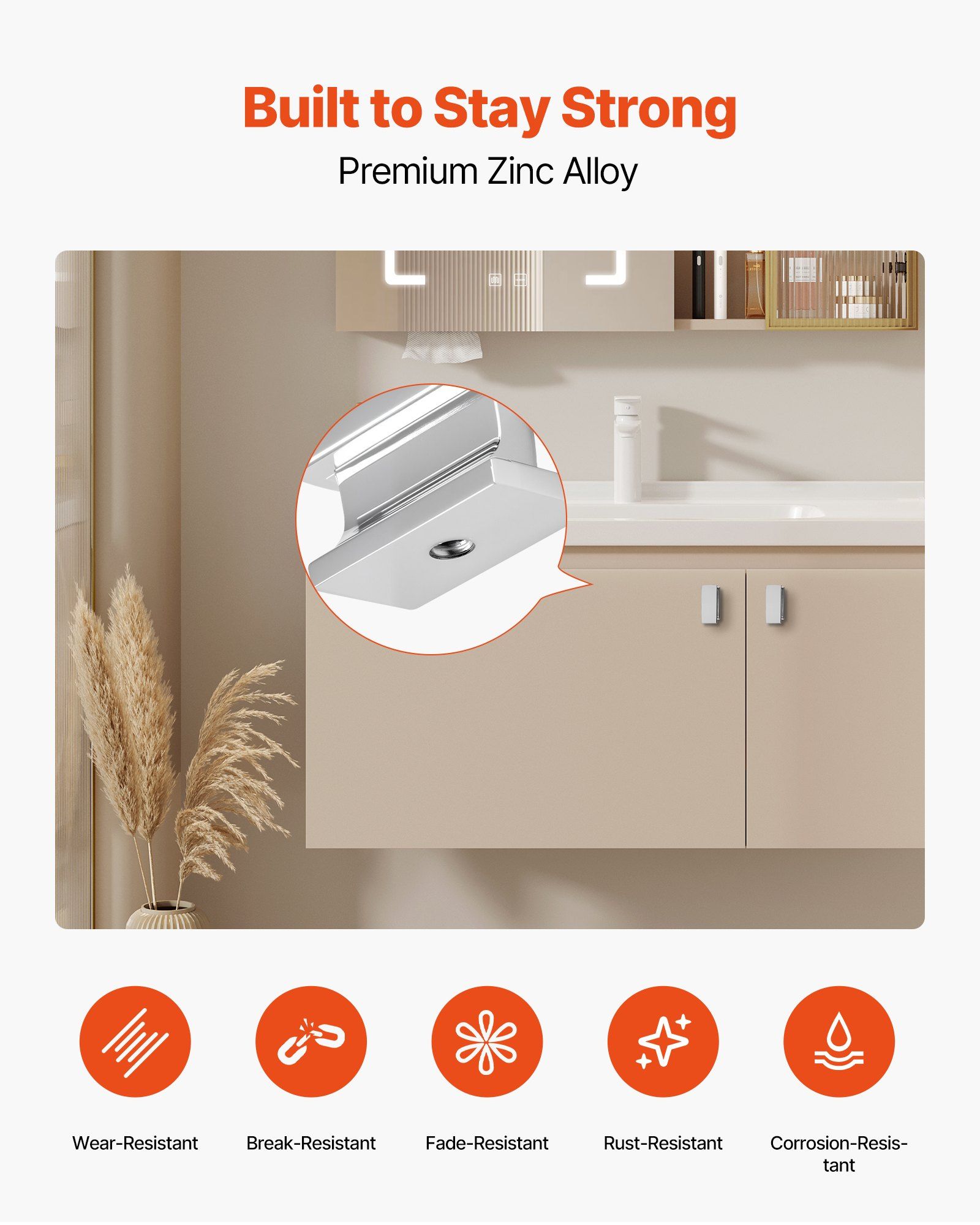 Cabinet Knobs, 10 Pack, 36 mm Zinc Alloy Drawer Pulls Door Handles, Rectangular Kitchen Dresser Solid Knobs, Cupboard Hardware with Screws for Bathroom Closet Cabinets Drawers, Chrome Color - Image 3