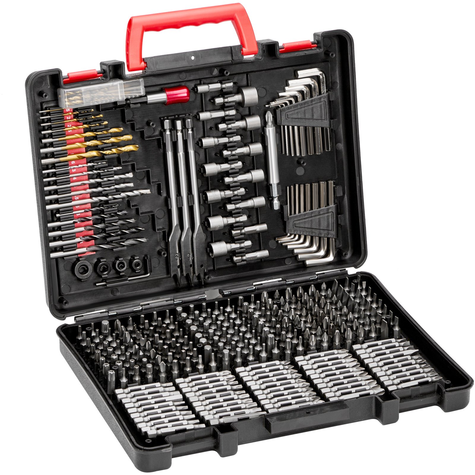 Drill Bit Set, 318 Pieces Drill and Driver Bit Set, Screwdriver Bit Set Suitable for Wood Metal Cement Drilling and Screw Driving, Drill Bit Sets Combo Kit Assorted in Organized Carrying Case - Image 1