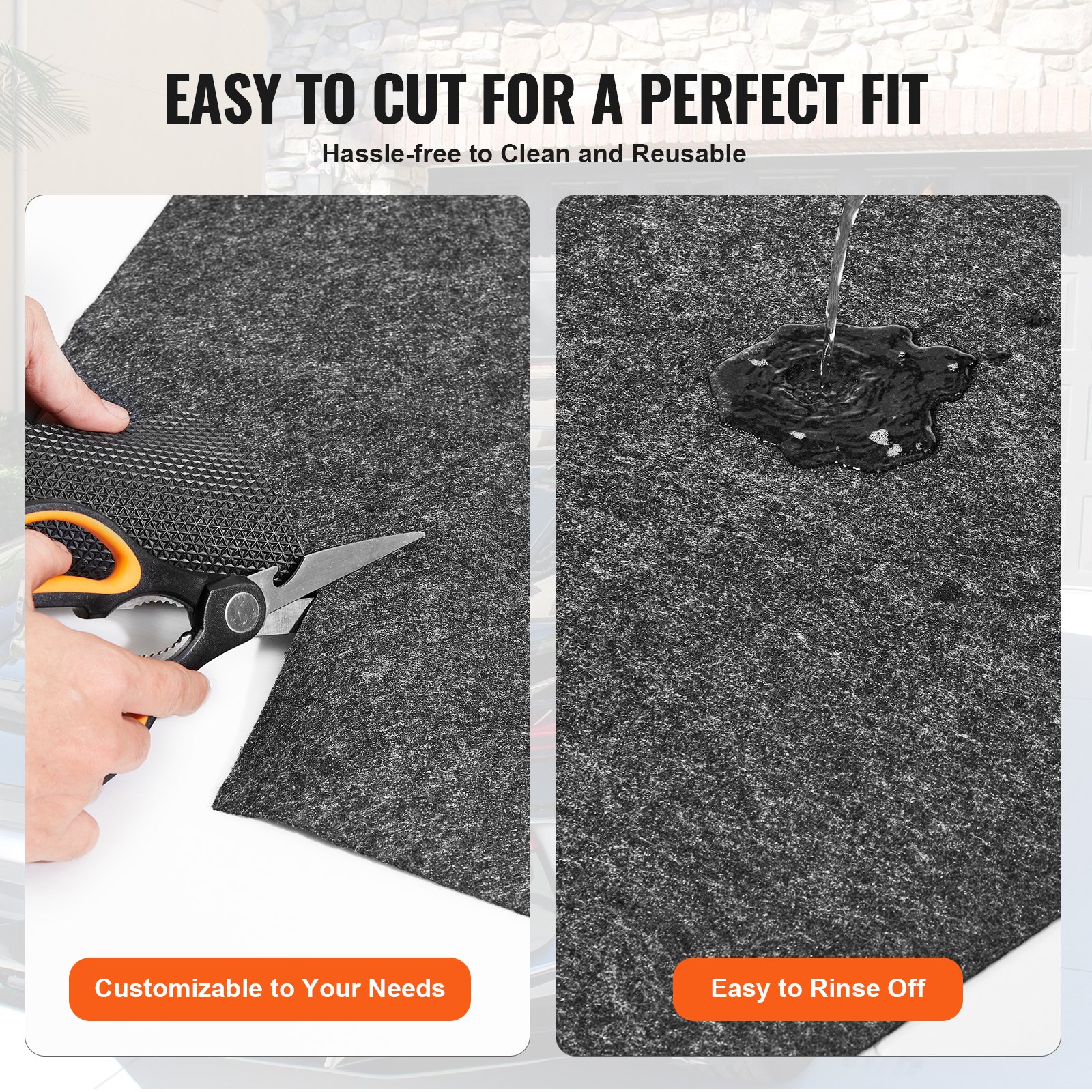 Waterproof Garage Floor Mat for Under Car, 914.4x1524 MM Compact Size Heavy Duty Containment Mat with Strong Grip, Protects Garage Floor from Water, Mud and Oil, For Garages,Greenhouses,Entrance - Image 6