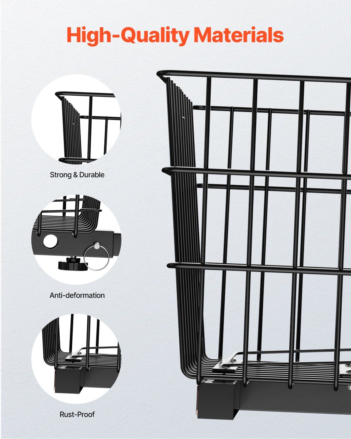 Scooter Rear Basket, Heavy Duty Metal Wire Basket with Handle, Spacious Cargo Basket, Works with 1-inch Receiver, Compatible with Most Golden, Drive & Pride Mobility Scooter - Image 5