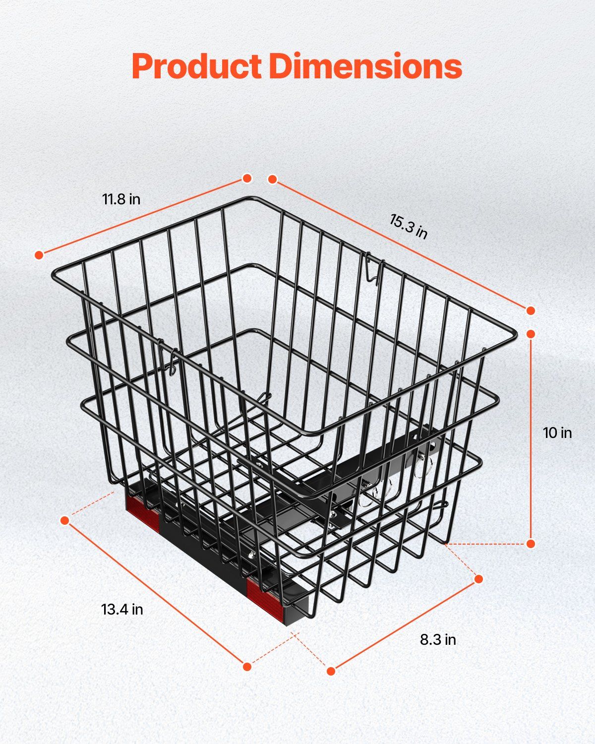 Scooter Rear Basket, Heavy Duty Metal Wire Basket with Handle, Spacious Cargo Basket, Works with 1-inch Receiver, Compatible with Most Golden, Drive & Pride Mobility Scooter - Image 6