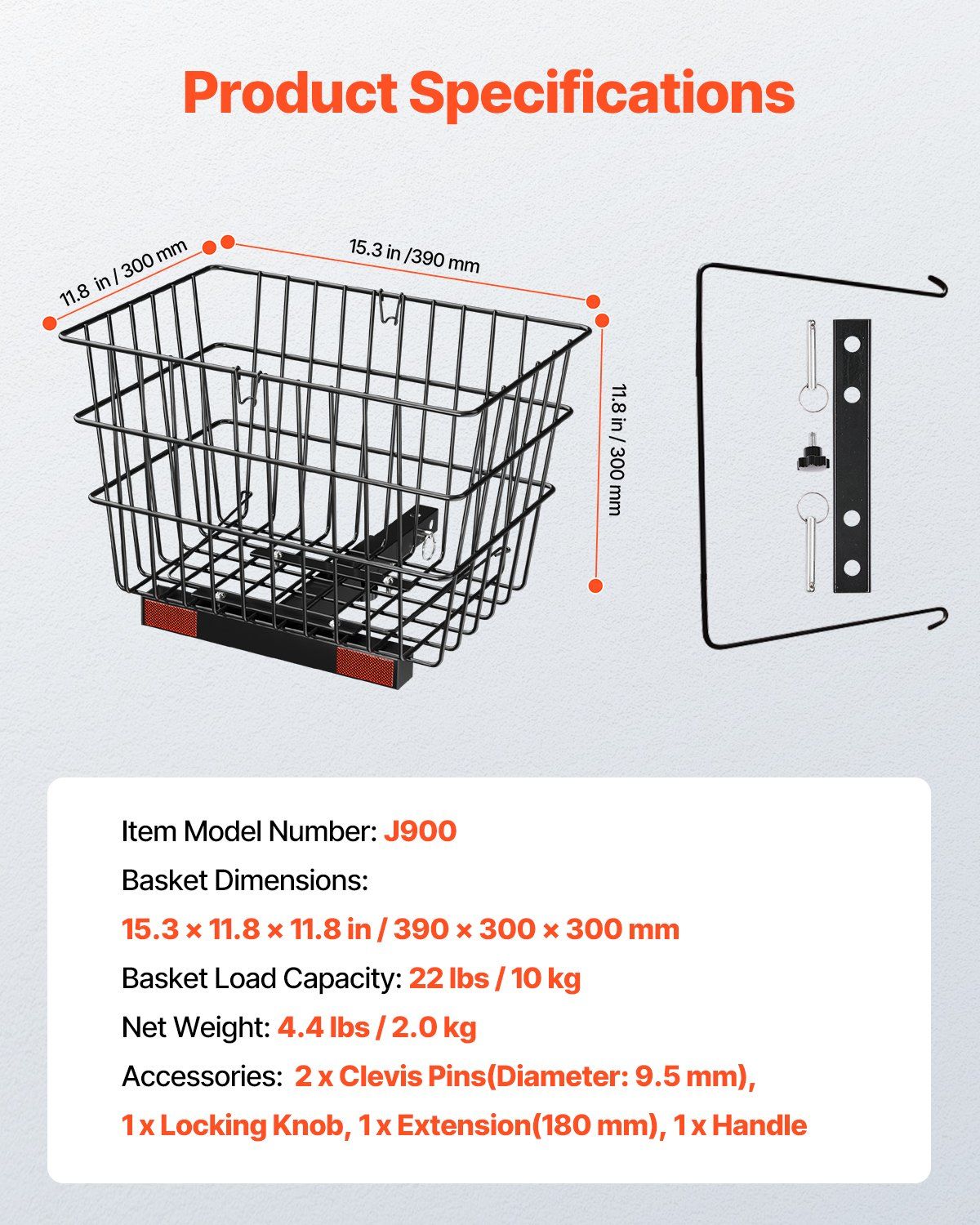 Scooter Rear Basket, Heavy Duty Metal Wire Basket with Handle, Spacious Cargo Basket, Works with 1-inch Receiver, Compatible with Most Golden, Drive & Pride Mobility Scooter - Image 7