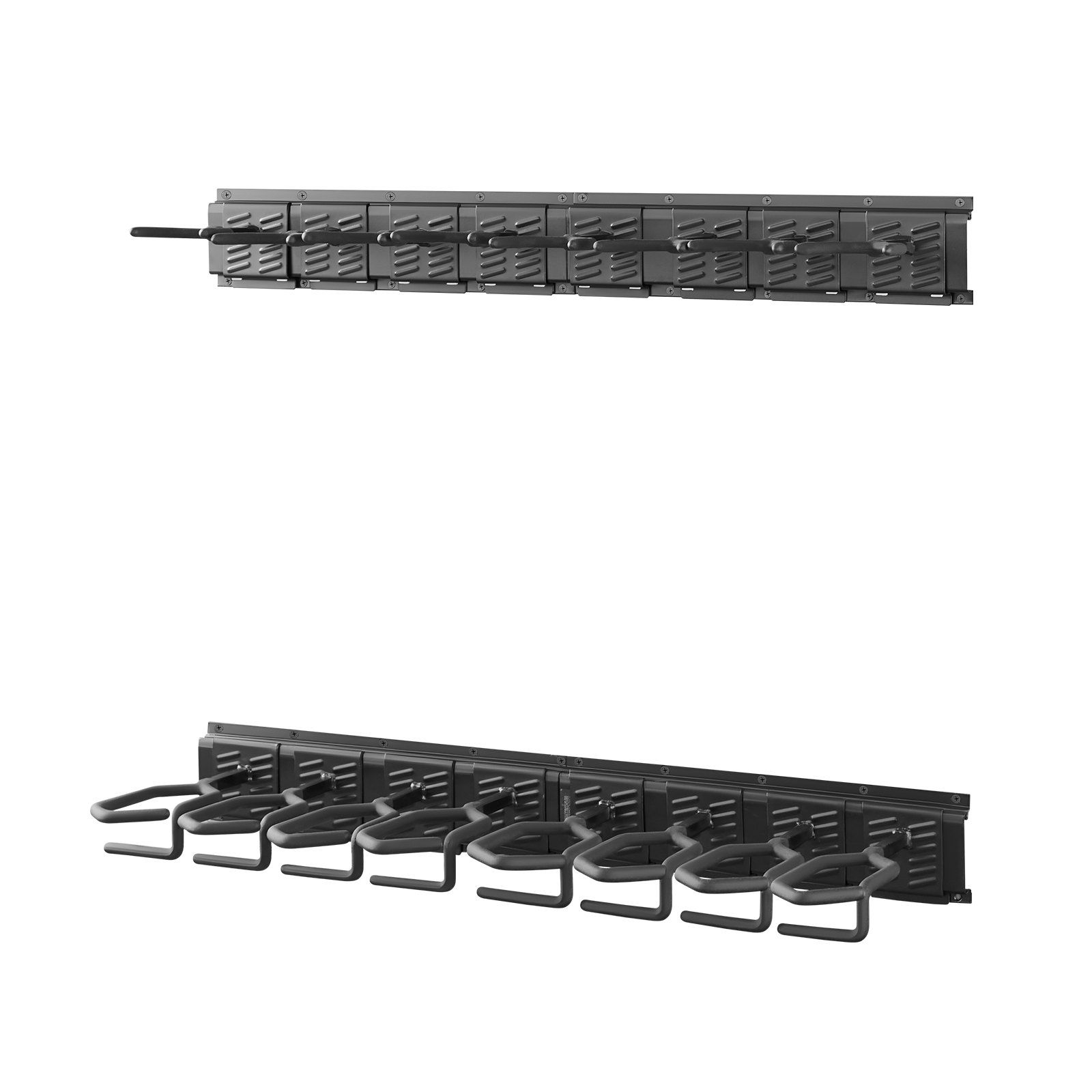 Indoor Gun Rack, Heavy Duty Steel, Wall Mount Rifle and Shotgun Rack, 8 Slots for Long Guns, Gun Display Rifle Storage Holder with Screws, for Home Garage Office Retail Shop Hunting Cabin Wall - Image 1