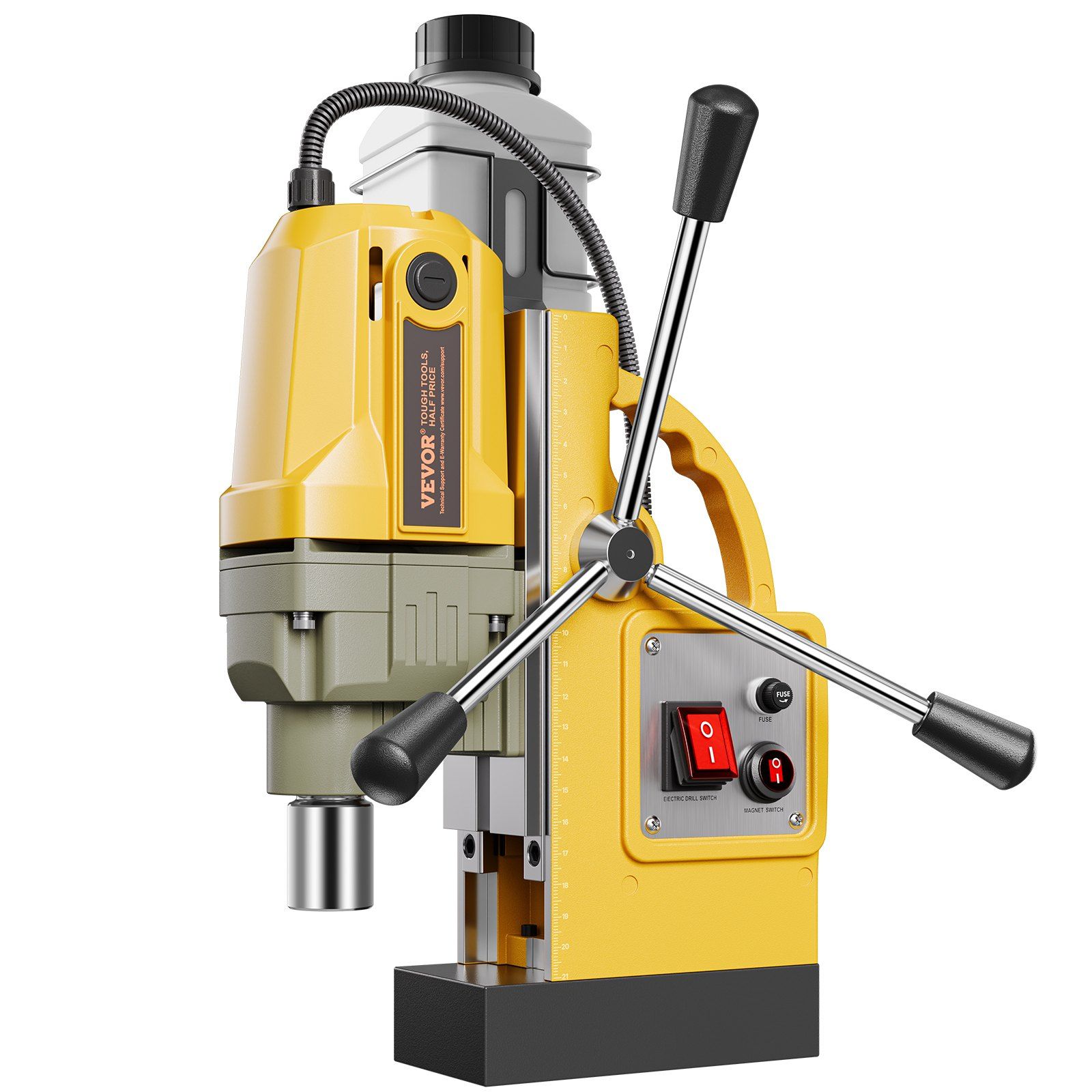 Magnetic Drill, 1400W Motor 1.6 in Boring Diameter, 2810 lbf Portable Electric Mag Drill Press, 800 RPM No-Load Speed, Drilling Machine for Metal Surface, Industrial and Home Improvement - Image 1
