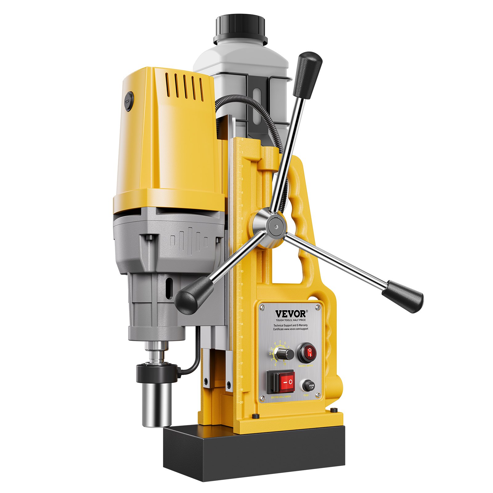 Magnetic Drill, 1400W Motor 2 in Boring Diameter, 2922 lbf Portable Electric Mag Drill Press, 0-750 RPM Variable Speed, Drilling Machine for Metal Surface, Industrial and Home Improvement - Image 1