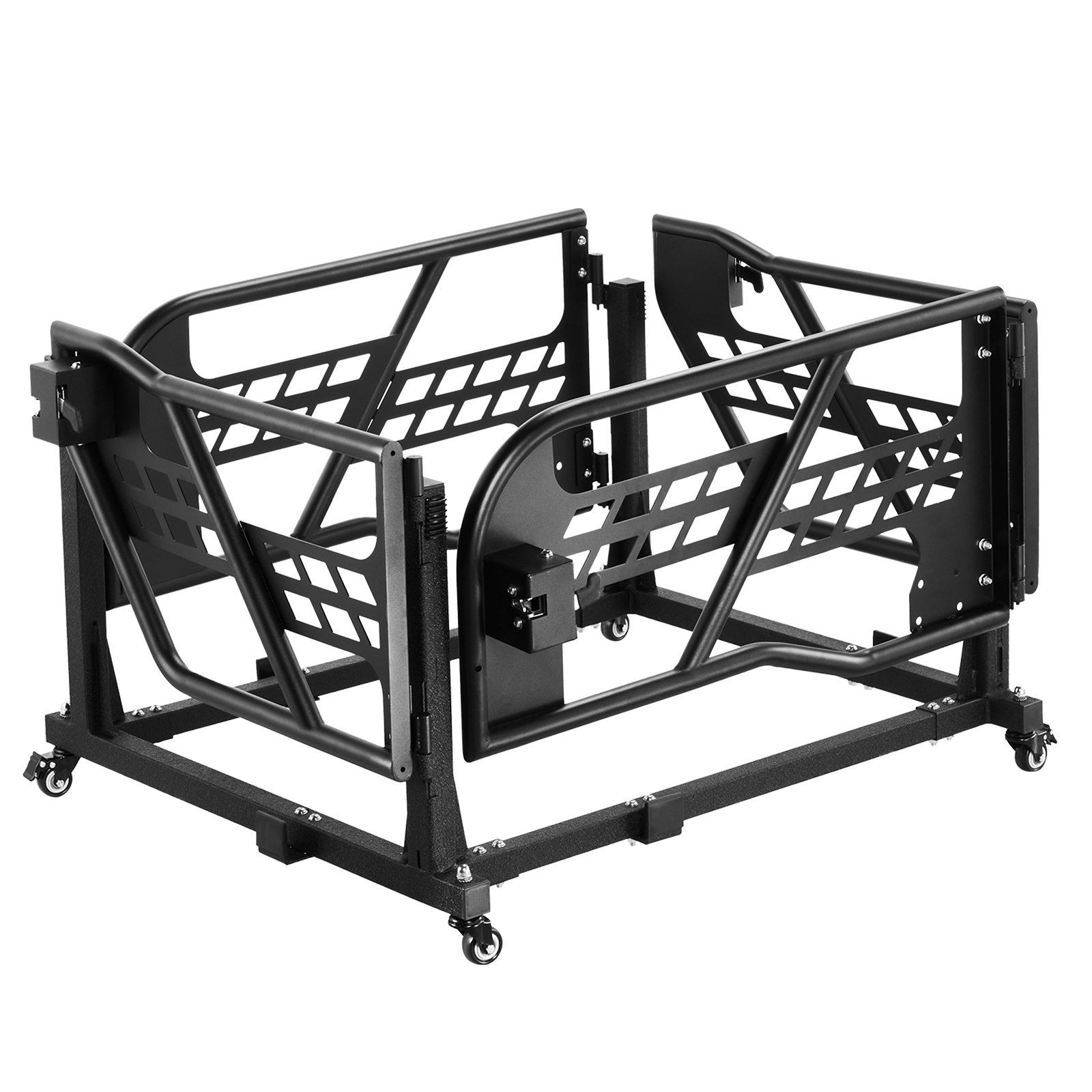 Jeep Door Storage Cart, 4 Doors Moveable Storage Cart Rack with Thickened Rubber Cushion, Sturdy Car Door Holder Cart Fit for Jeep Wrangler JK JL/Gladiator JT 2007- 2023 JK JL / Gladiator JT - Image 1