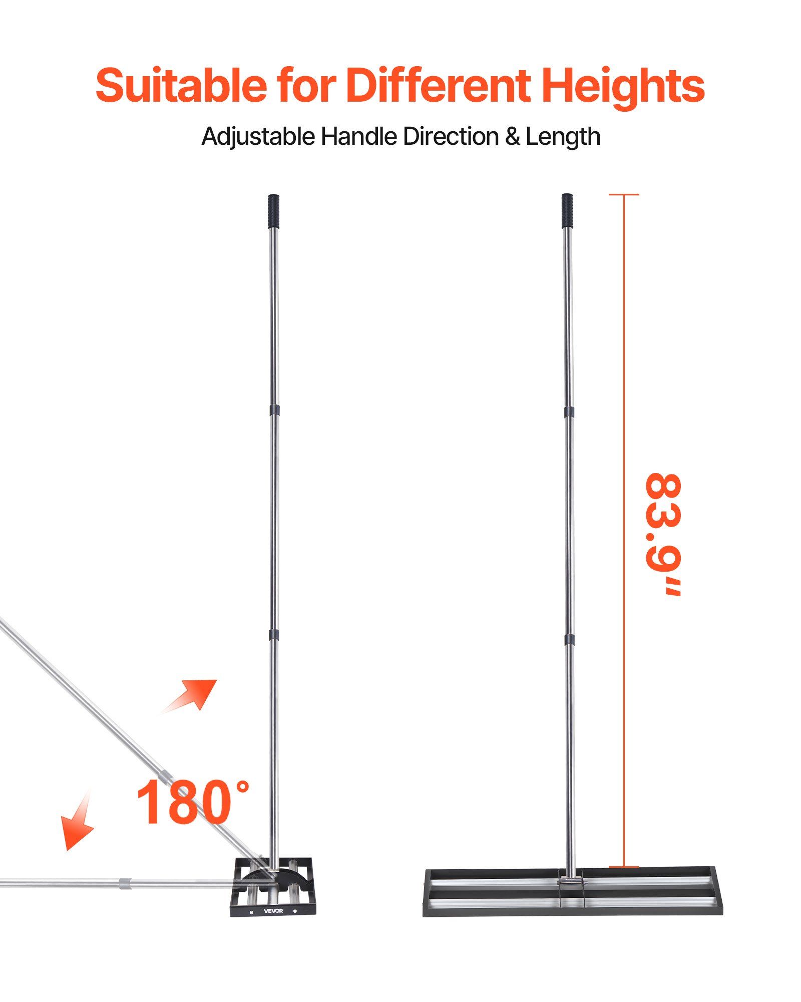 Updated Lawn Leveling Rake with Roller, 30