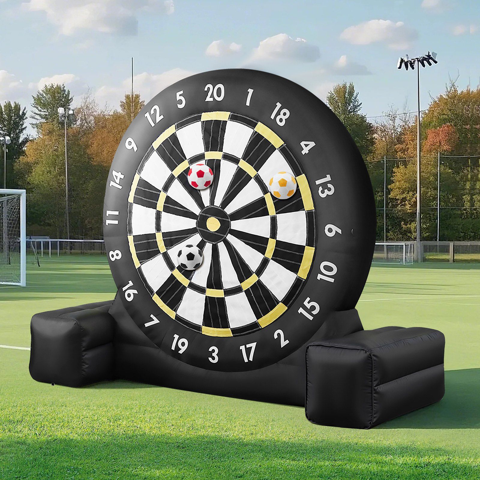 Inflatable Soccer Dart Board, over 2.5 m High Giant Soccer Dart Board with 9 Kick Balls & Air Pump, 2-Minutes Setup & Storage Bag for Easy Carrying, for Giant Yard Games, Giant Kick Darts Game - Image 8
