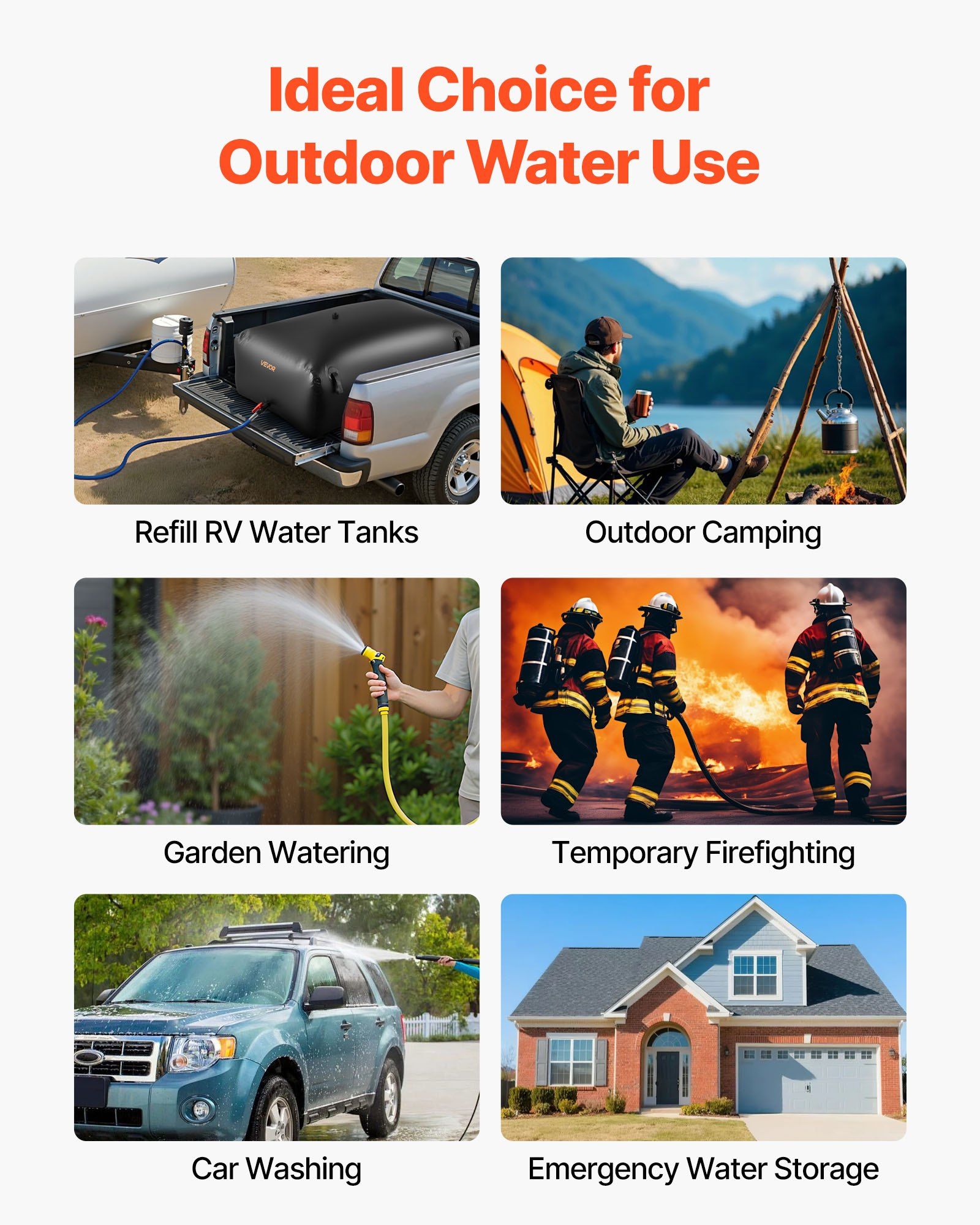 Water Storage Bladder 540L Large Capacity Water Bag, Portable & Collapsible Soft Waters Container, Leakproof & Tear-Resistant PVC Emergency Waters Storage Tank for RV Truck & Outdoor Use - Image 7