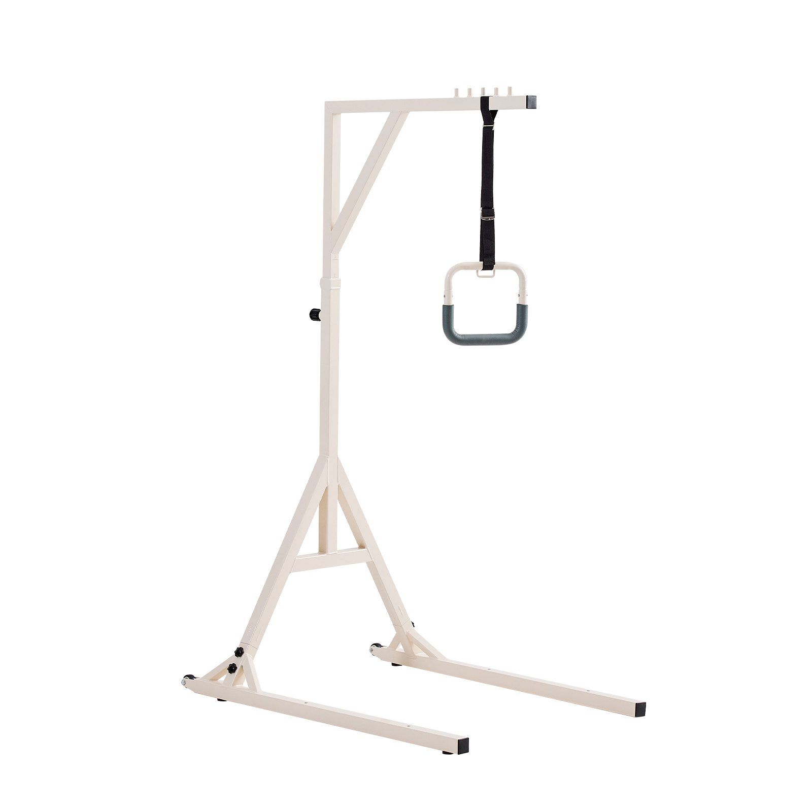 Trapeze Bar for Bed Mobility, Height-Adjustable Bed Trapeze with 2 Casters, 350LBS Weight Capacity Heavy Duty Pull Up Assist Bar with Floor Stand for Elderly, Disabled, Bedridden Patients - Image 1