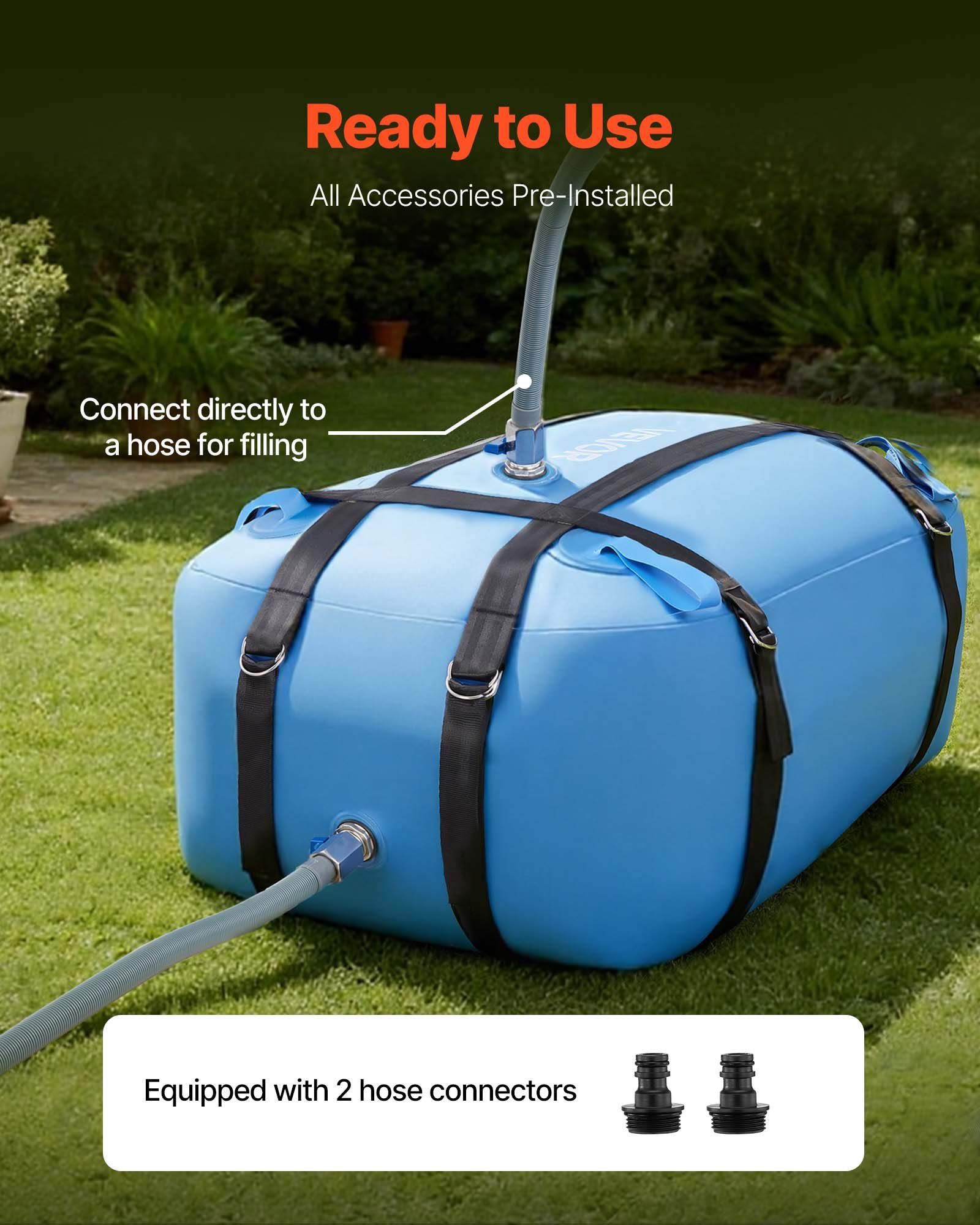 Water Storage Bladder, 132L Large Capacity TPU Soft Water Bag, Portable & Collapsible Water Storage Containers, Leakproof & Wear-Resistant RV Waters Tank for Camping Irrigation Outdoor Use - Image 5